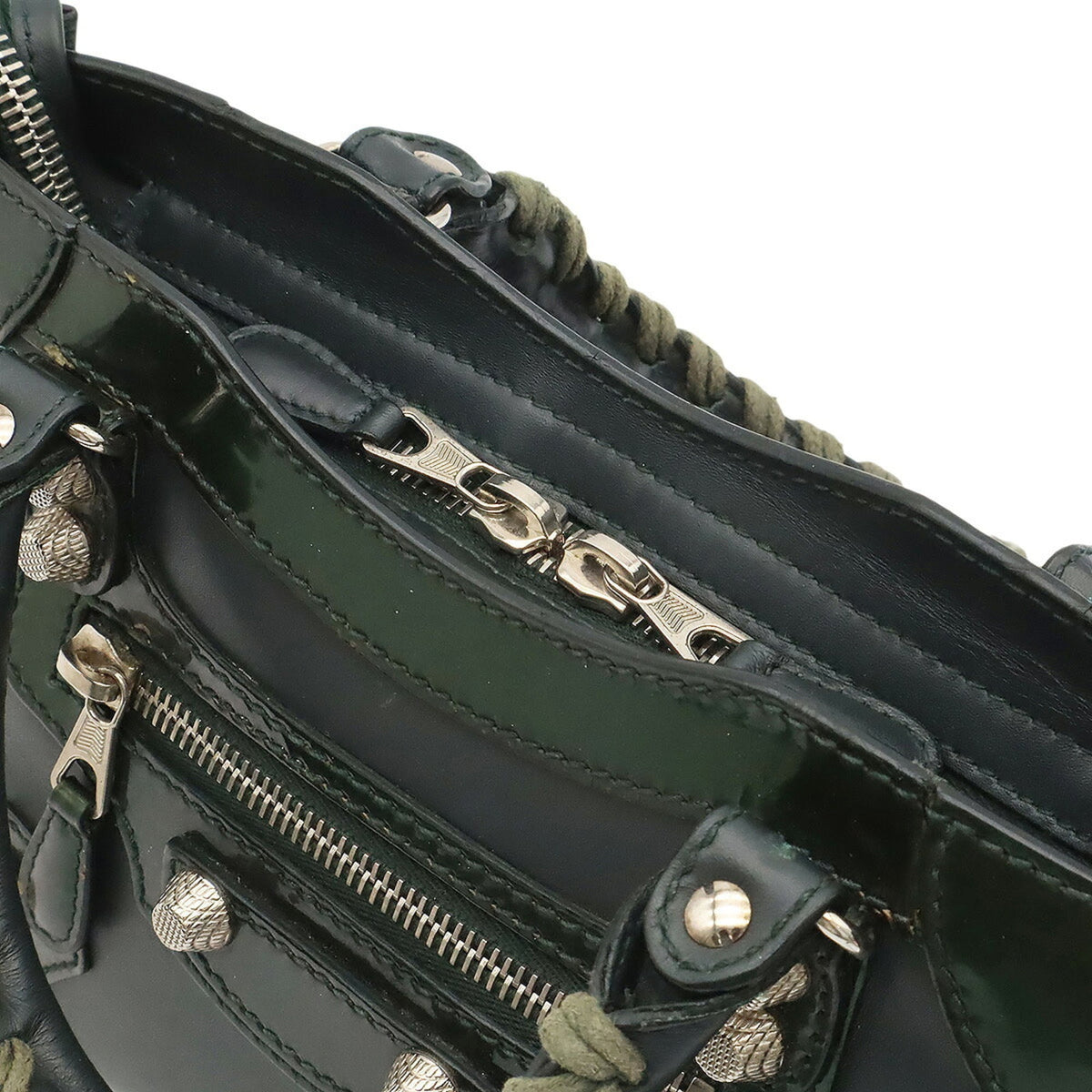 Balenciaga Dark Green Leather Handbag (Pre-Owned)