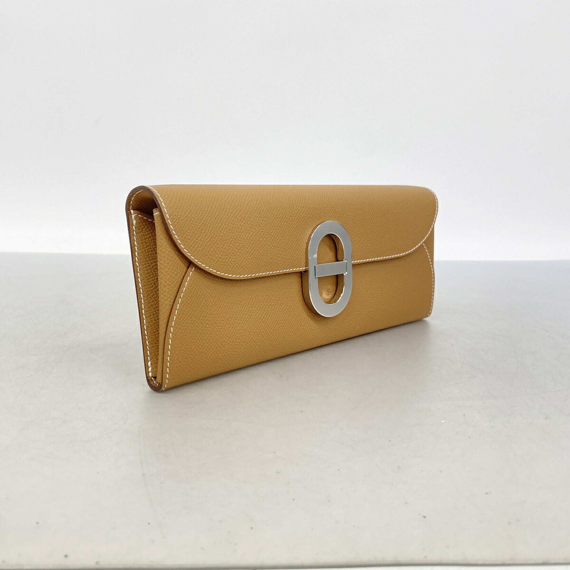 Hermes Gold Leather Chain/Shoulder Wallet (Pre-Owned)