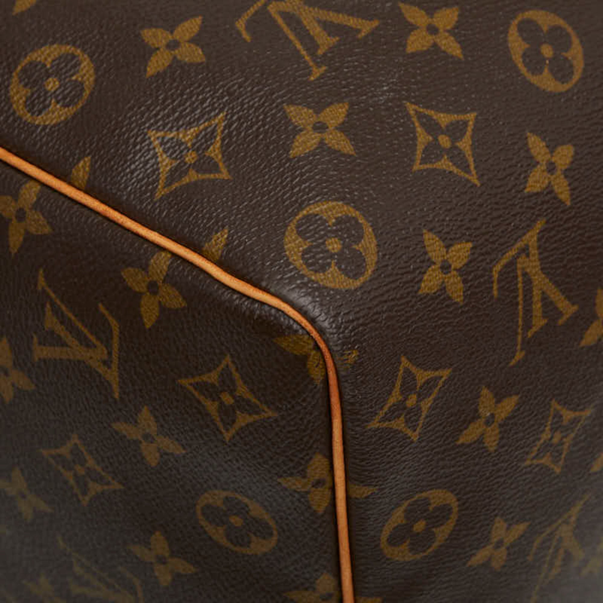 Louis Vuitton Brown Pvc Leather Boston Bag (Pre-Owned)