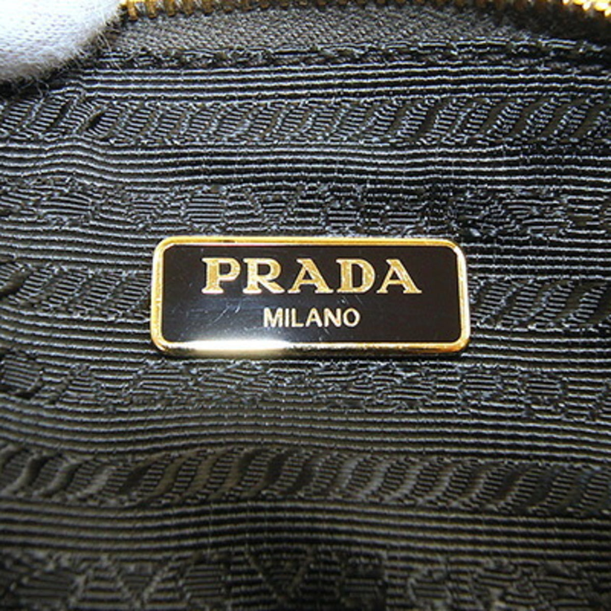 Prada Gray Leather Pouch (Pre-Owned)