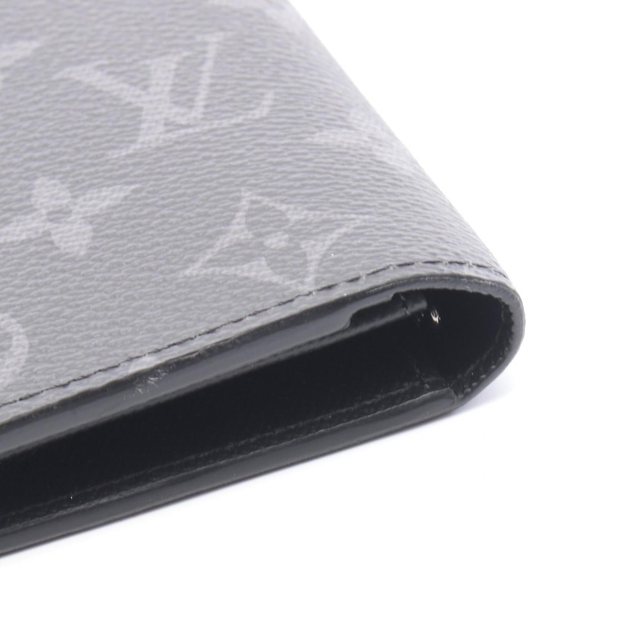 Louis Vuitton Black Monogram Eclipse Pvc Long Wallet (Bi-Fold) (Pre-Owned)