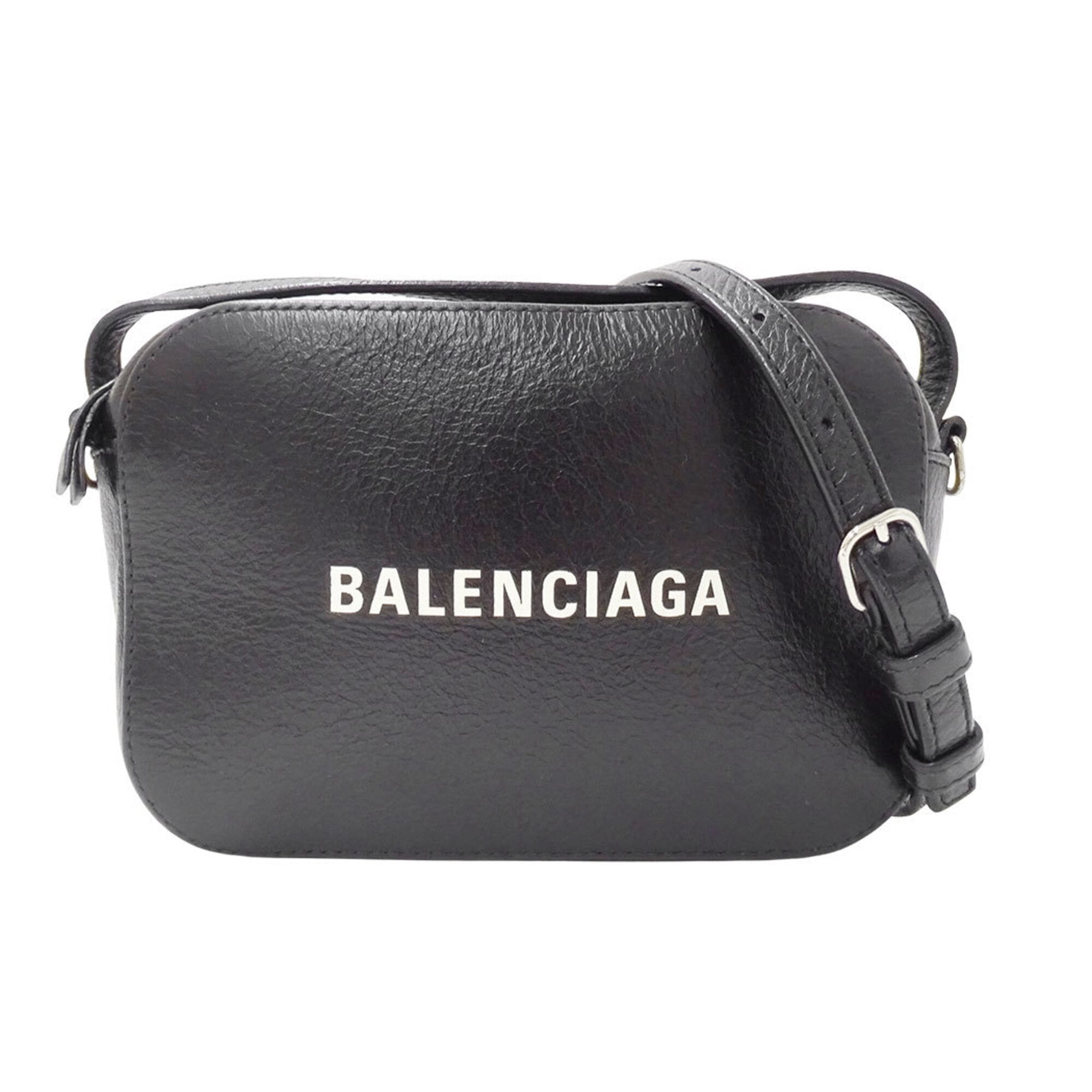 Balenciaga Black Leather Handbag Shoulder Bag (Pre-Owned)