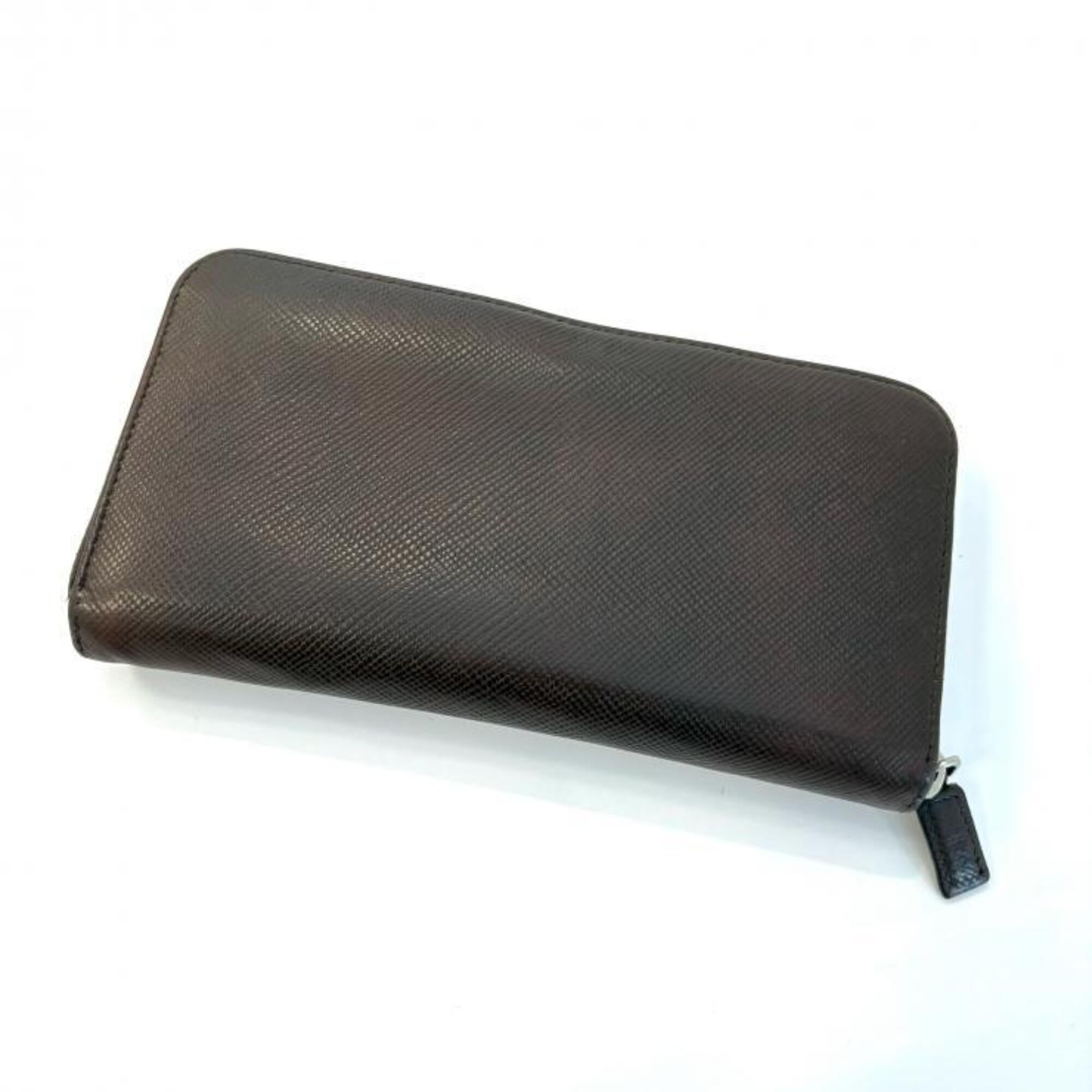 Prada Brown Saffiano Long Wallet (Bi-Fold) (Pre-Owned)