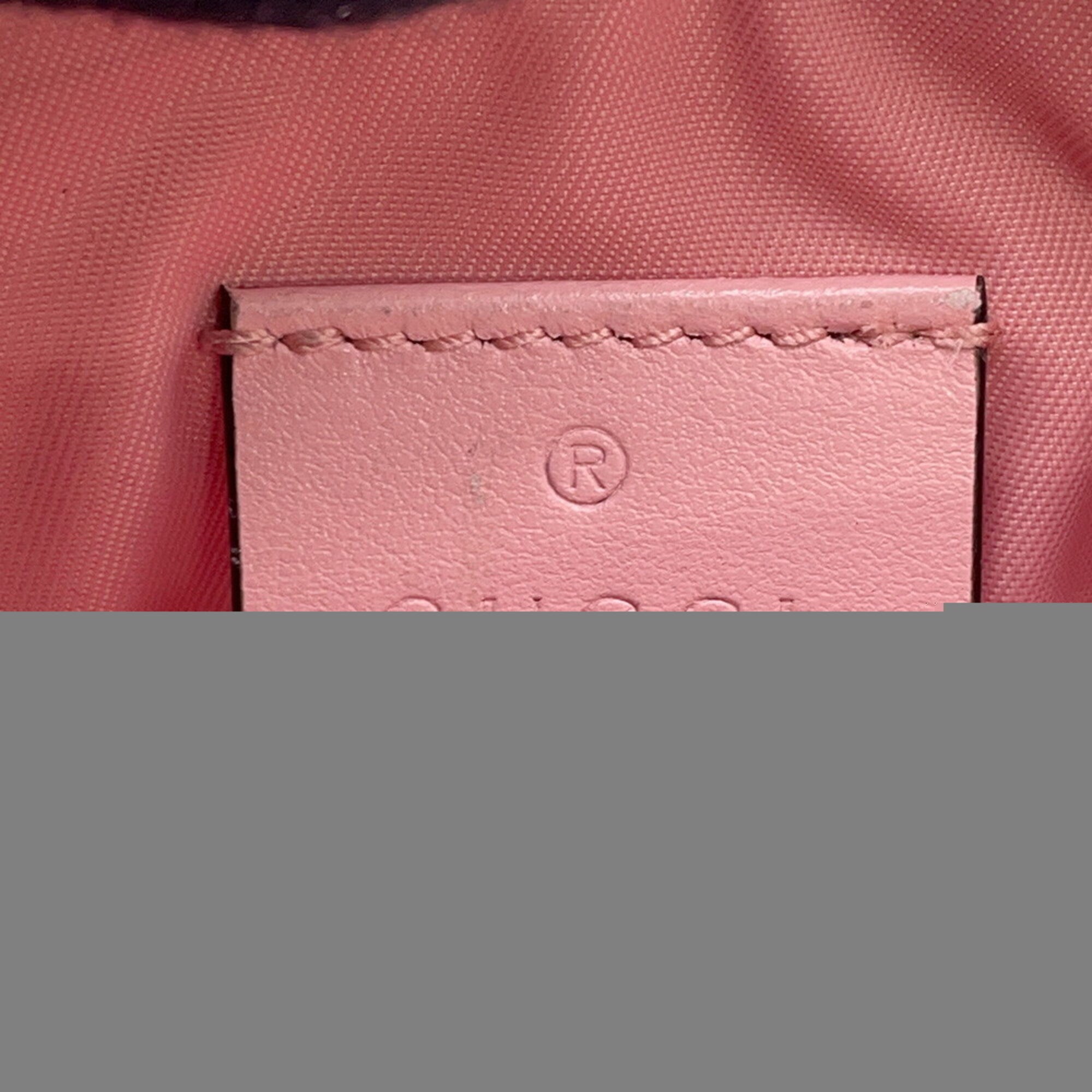 Gucci Gg Marmont Pink Leather Pouch (Pre-Owned)