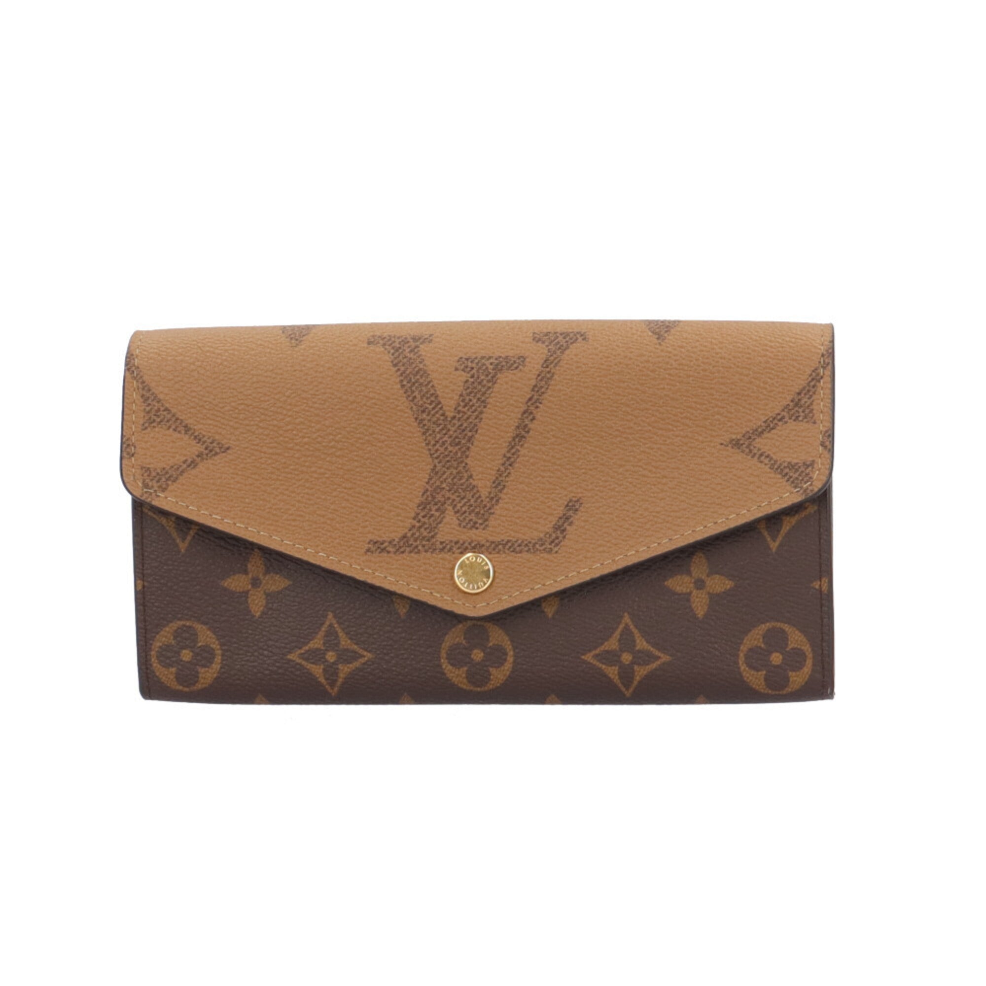 Louis Vuitton Brown Monogram Canvas Monogram Reverse Long Wallet (Bi-Fold) (Pre-Owned)