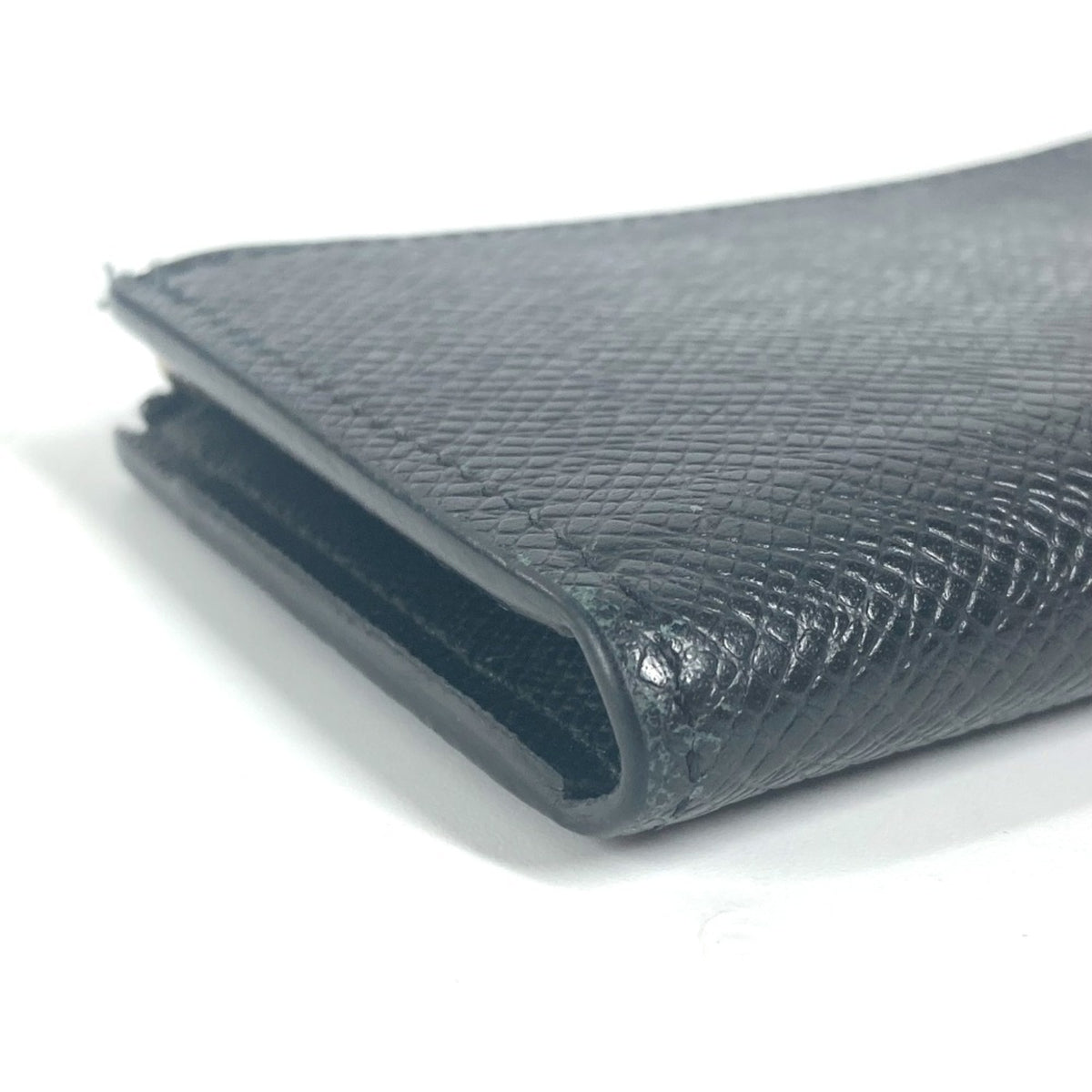 Louis Vuitton Ardoise Black Taiga Leather Coin Purse/Coin Case (Pre-Owned)