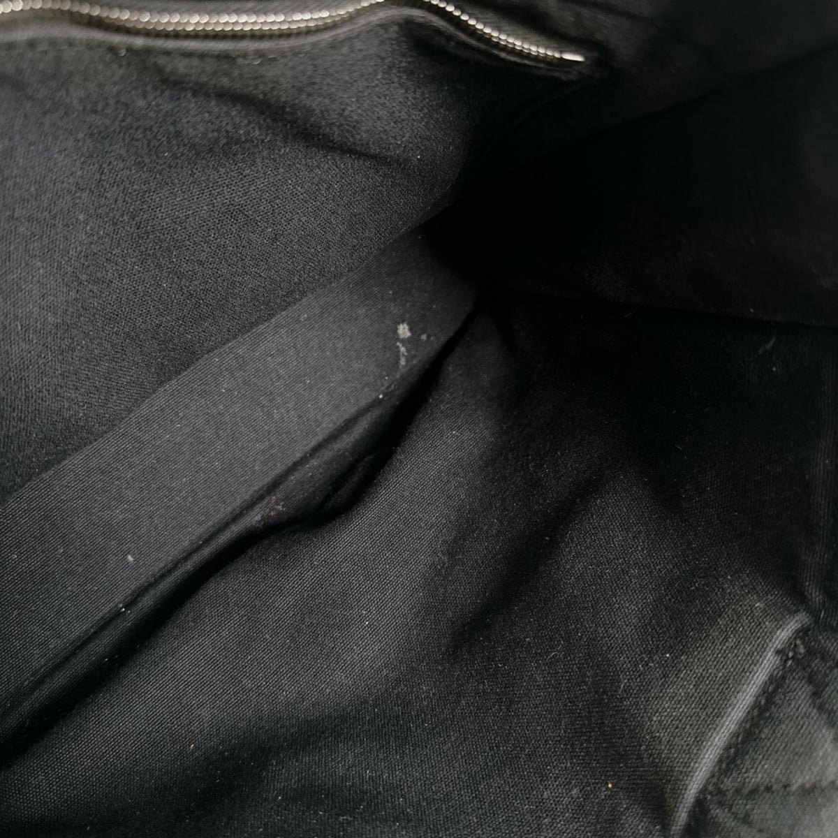Hermes Black Canvas Handbag Tote Bag (Pre-Owned)