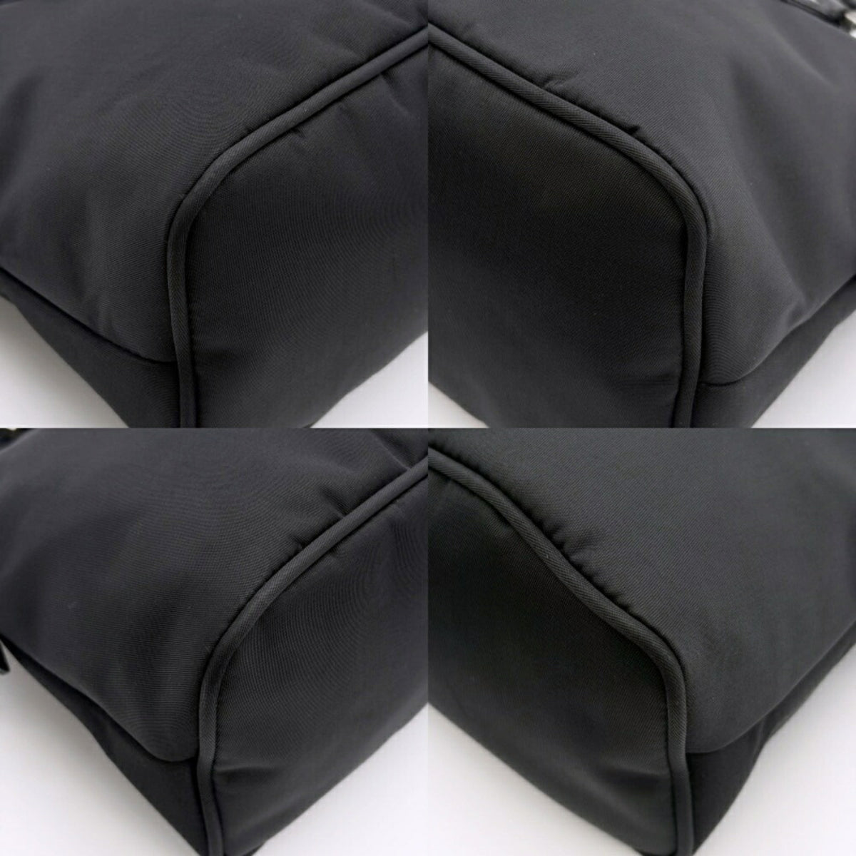 Fendi Black Nylon Leather Tote Bag (Pre-Owned)