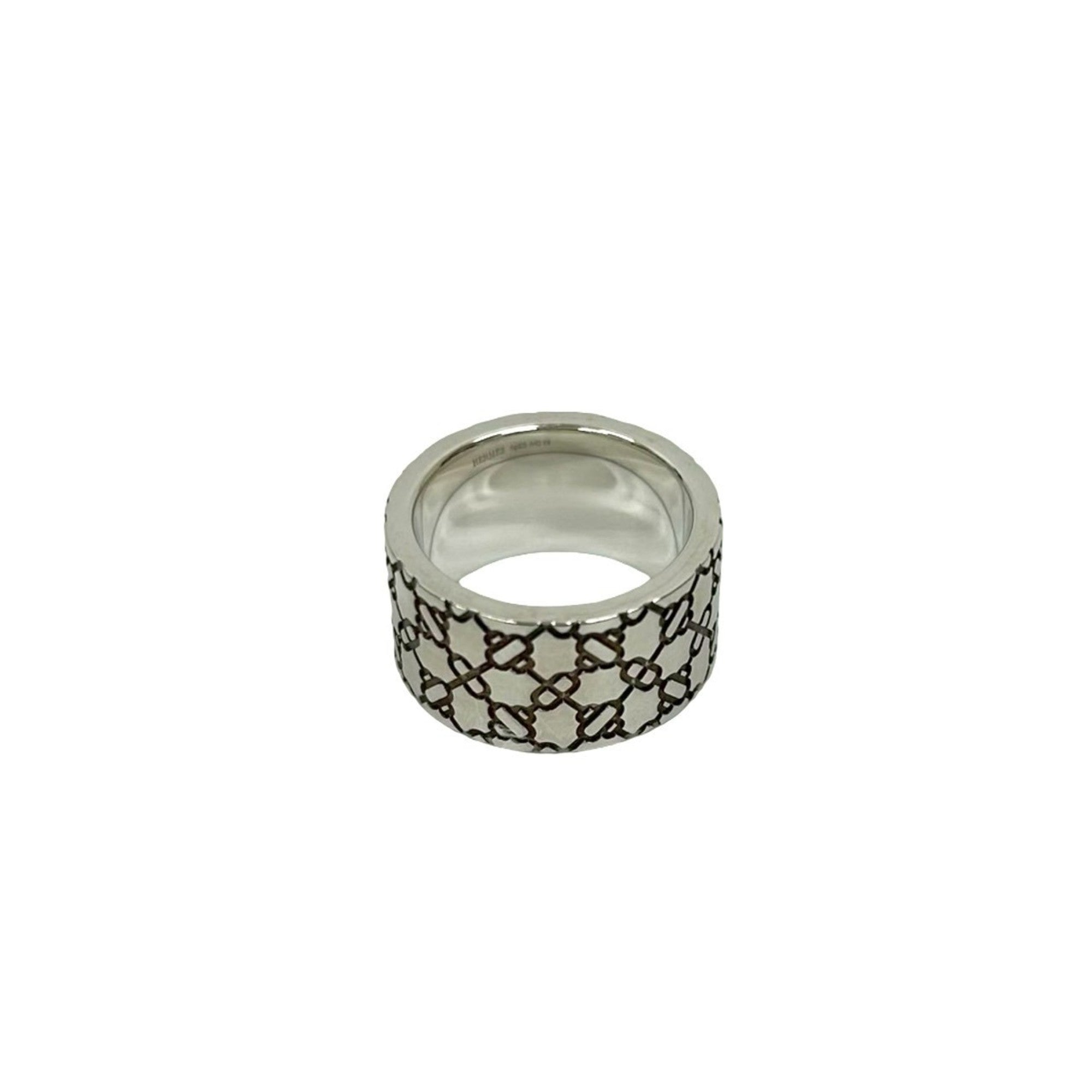 Hermes Silver Silver 925 Band Ring (Pre-Owned)