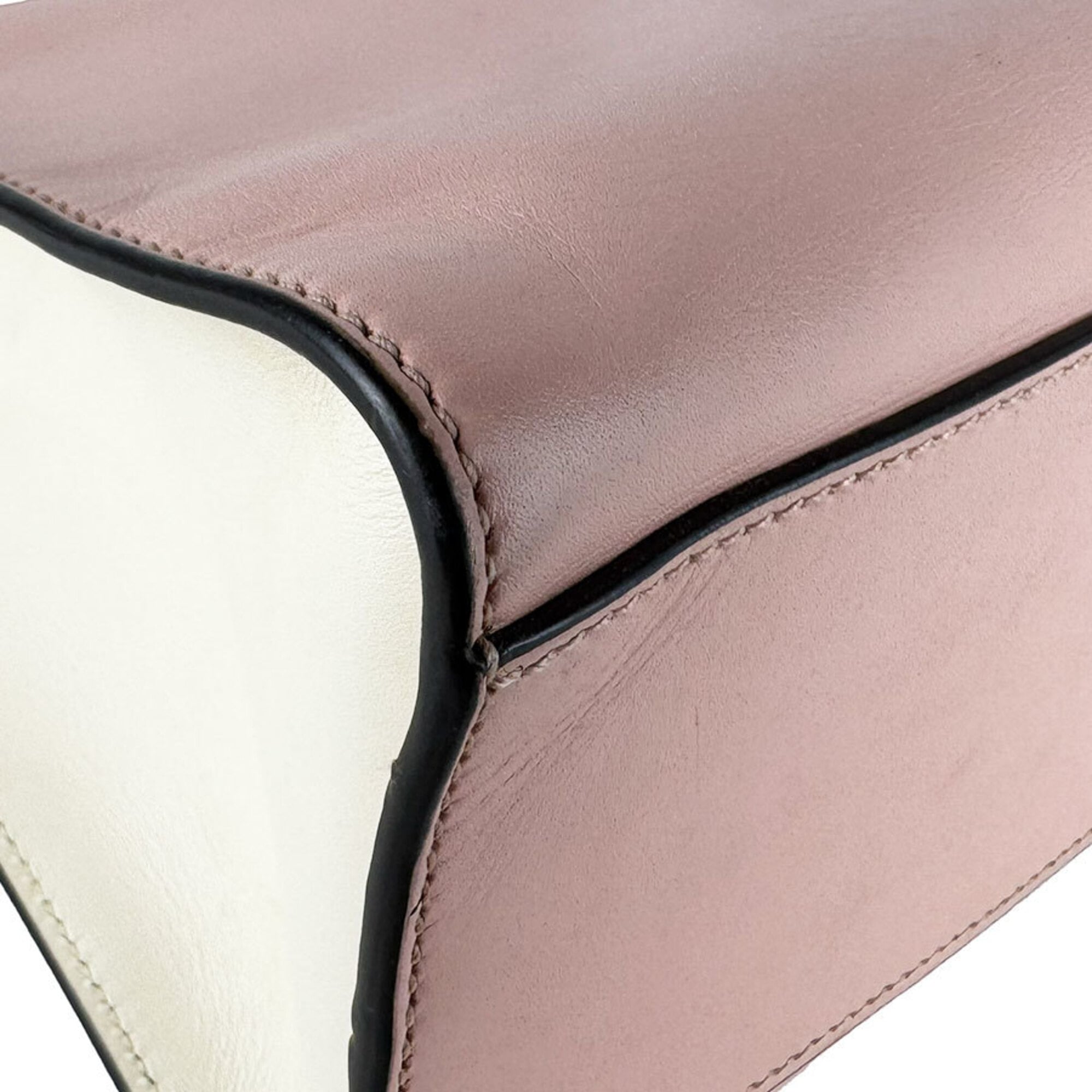 Gucci Ivory Pink Leather Handbag Shoulder Bag (Pre-Owned)
