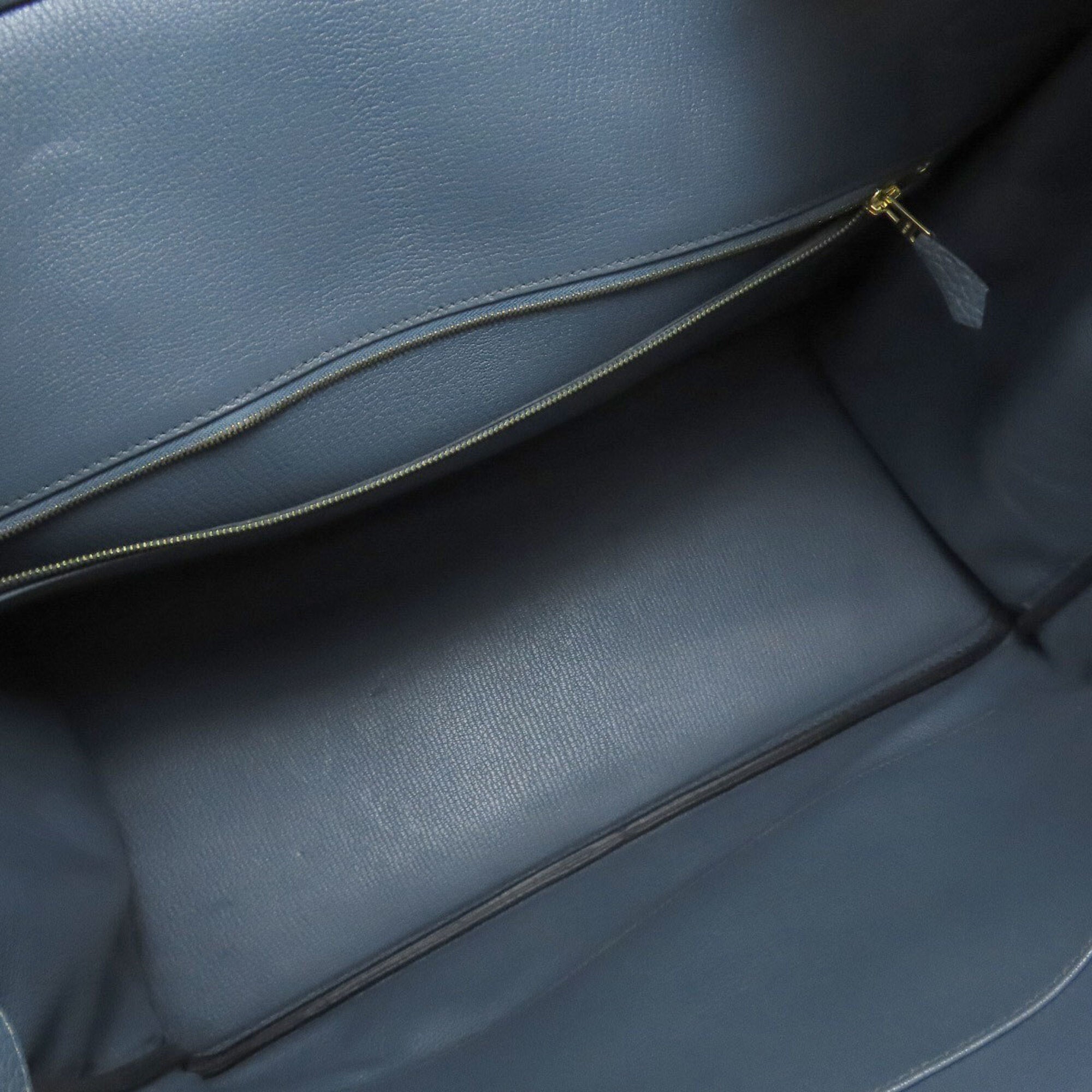 Hermes Blue Togo Leather Handbag (Pre-Owned)