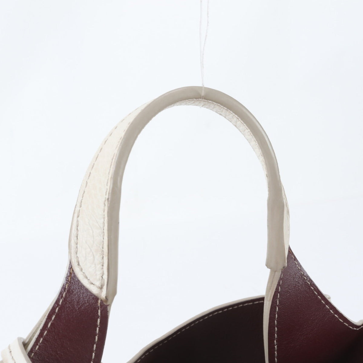 Tod's Red Color White Wine Leather Handbag Shoulder Bag Tote Bag (Pre-Owned)