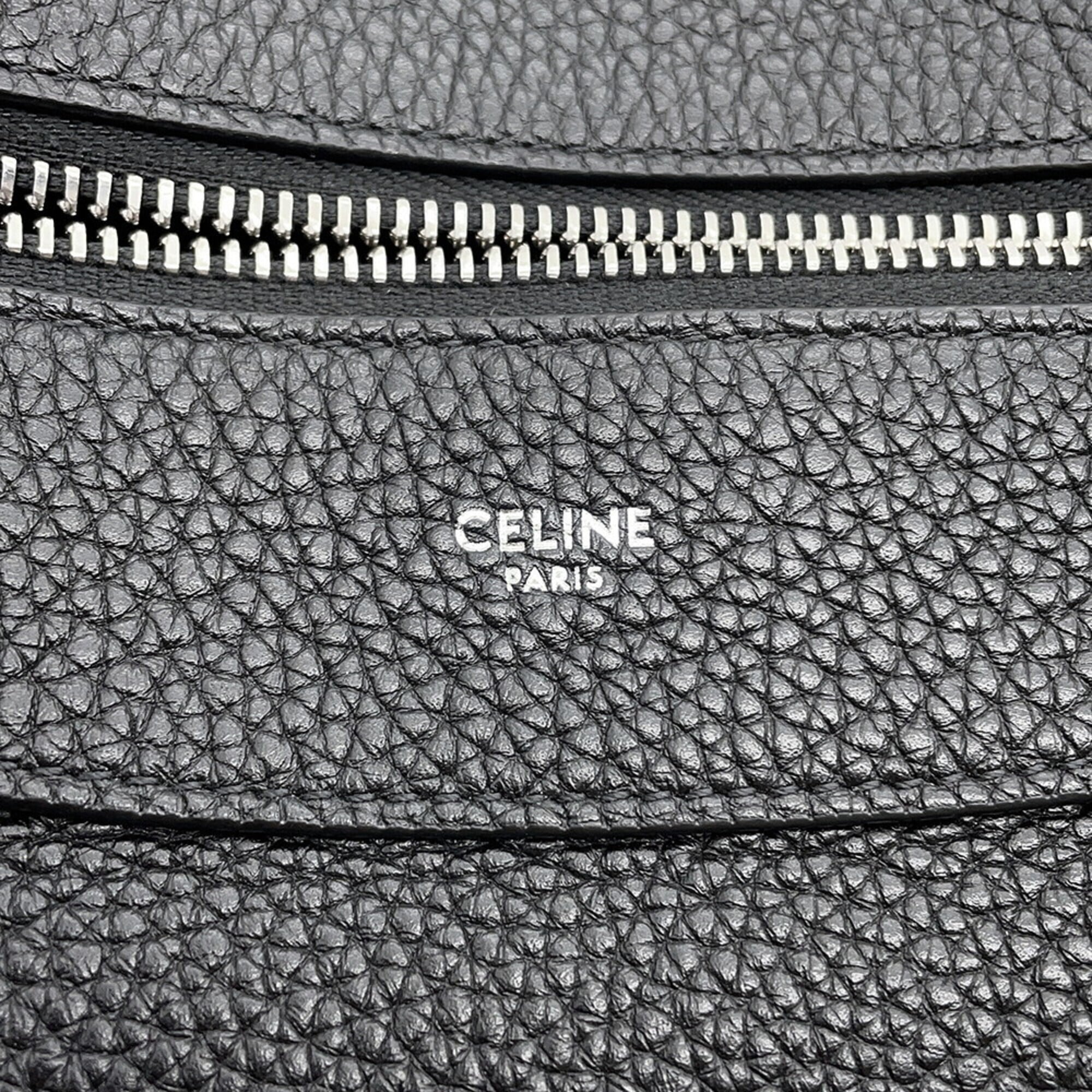 Celine Black Leather Crossbody Bag Shoulder Bag (Pre-Owned)