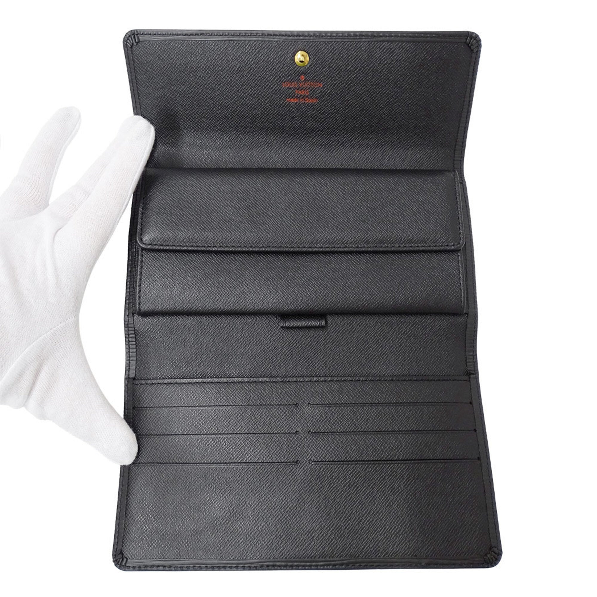Louis Vuitton Black Galle Noir Epi Leather Long Wallet (Bi-Fold) (Pre-Owned)
