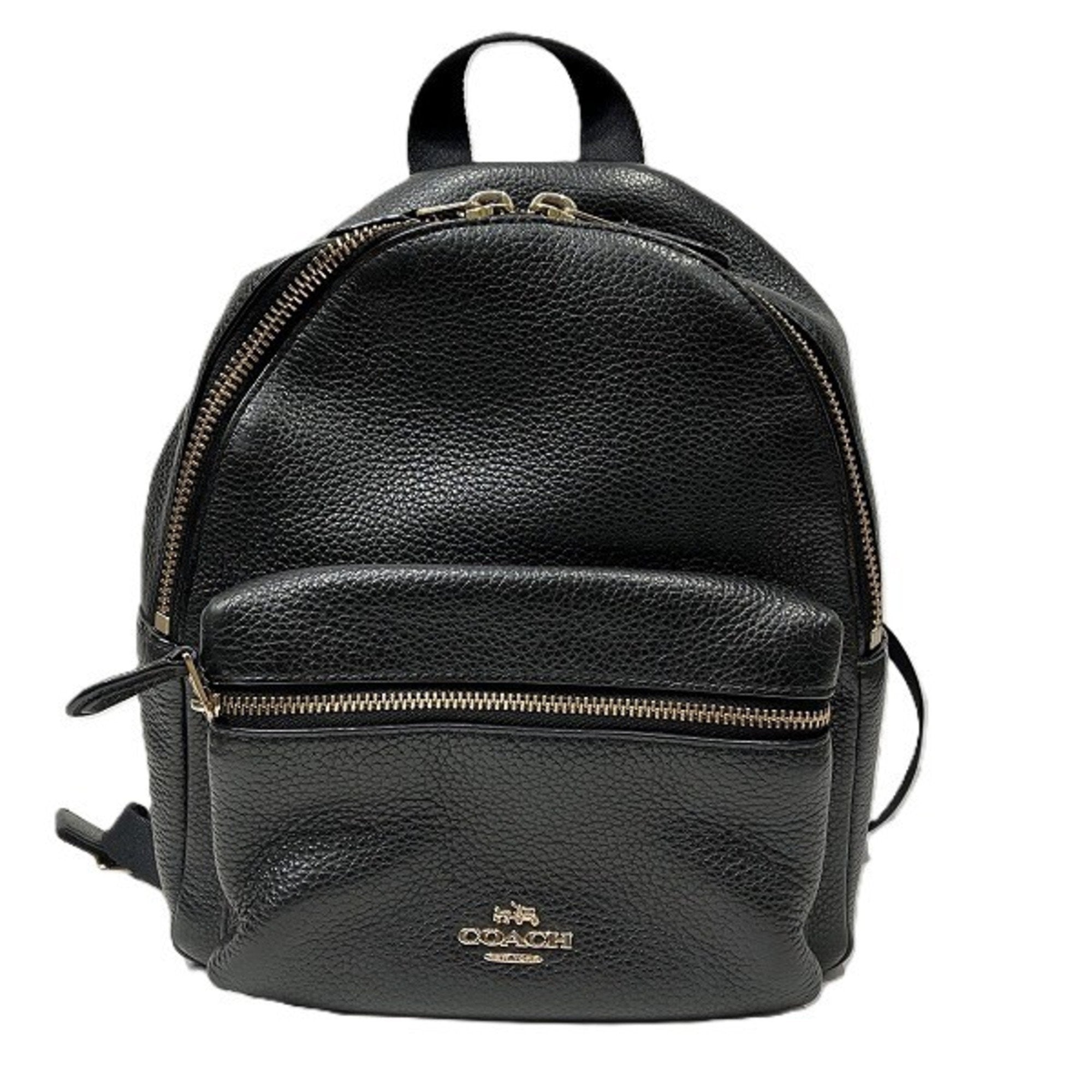 Coach Black Leather Backpack (Pre-Owned)