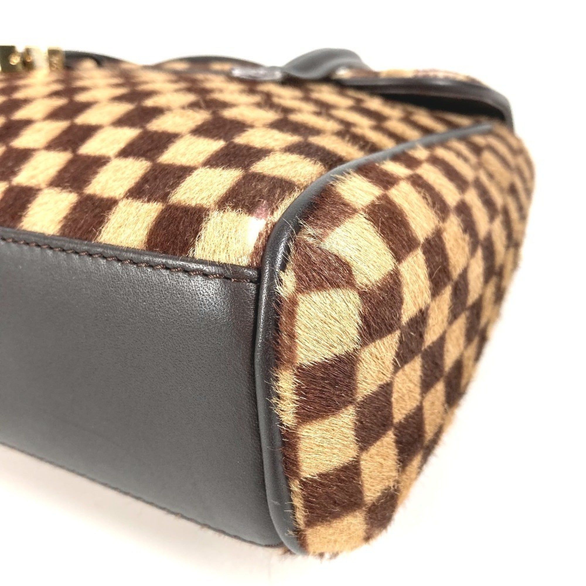 Louis Vuitton Brown Leather Handbag Tote Bag (Pre-Owned)