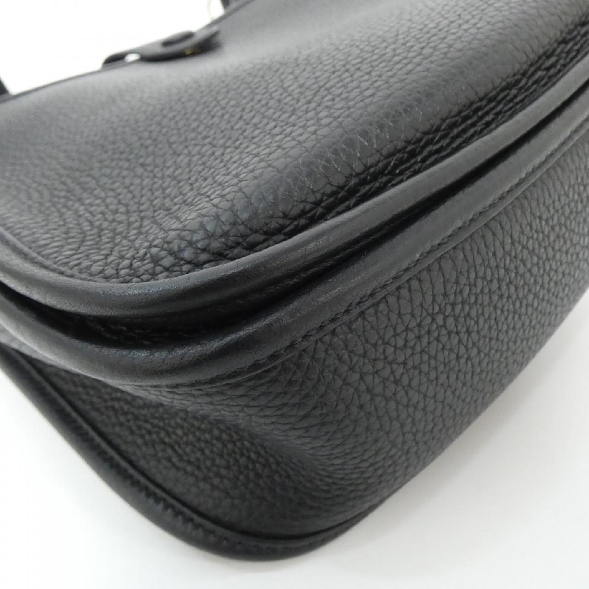 Hermes Black Taurillon Clemence Leather Shoulder Bag (Pre-Owned)