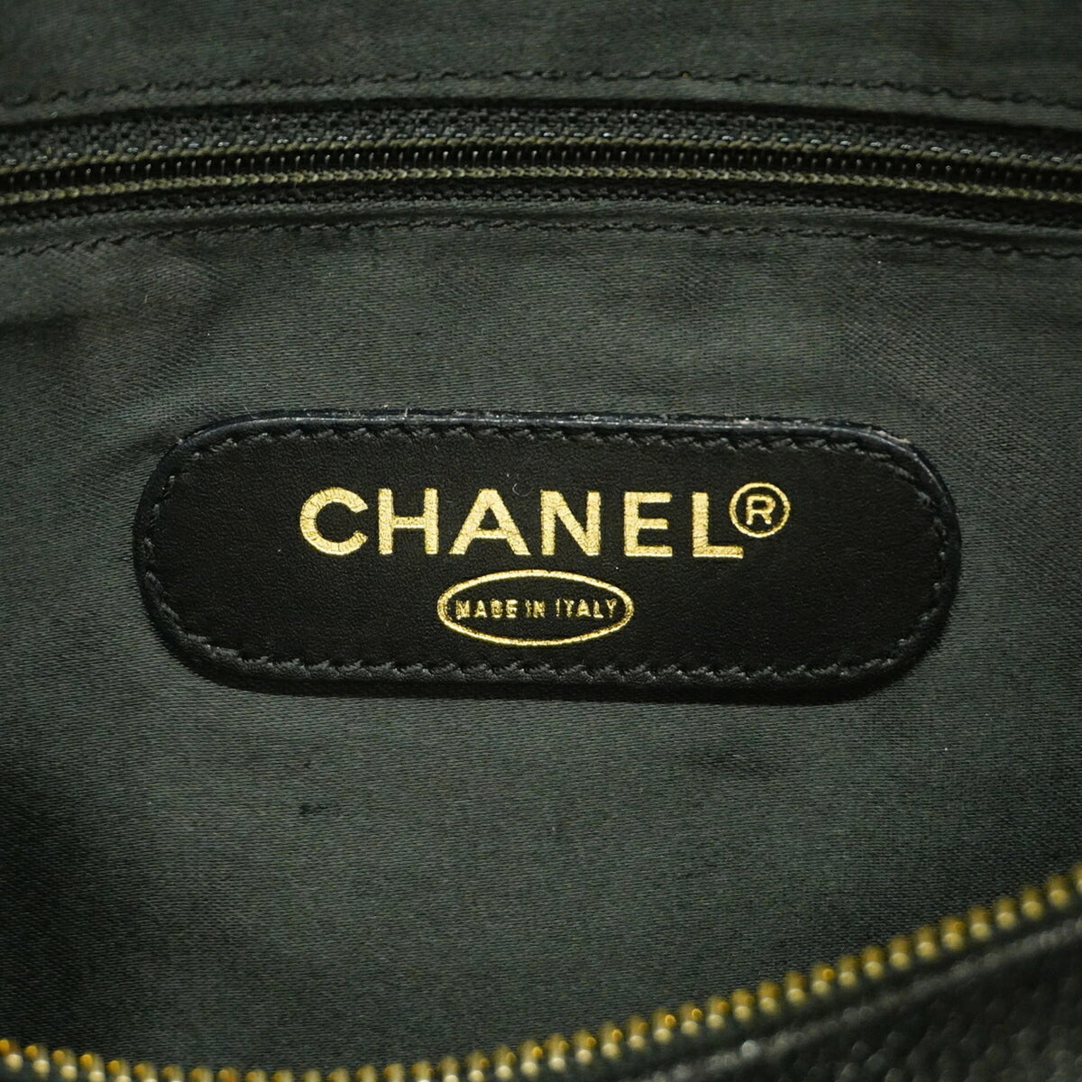 Chanel Black Grained Calfskin Boston Bag (Pre-Owned)