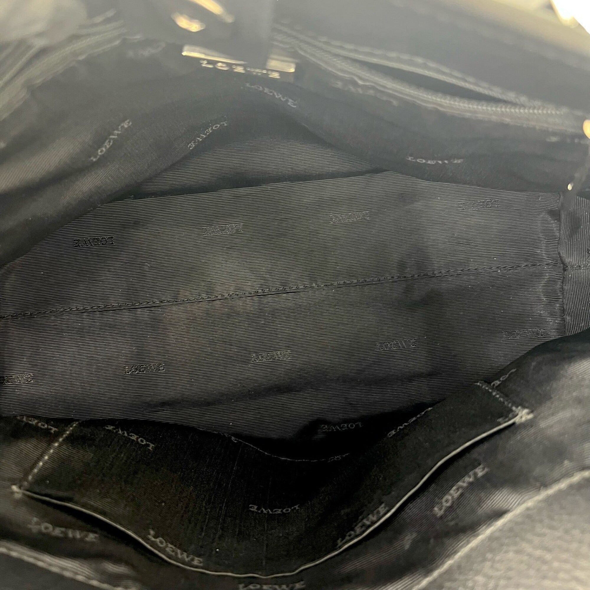 Loewe Black Leather Handbag Tote Bag (Pre-Owned)