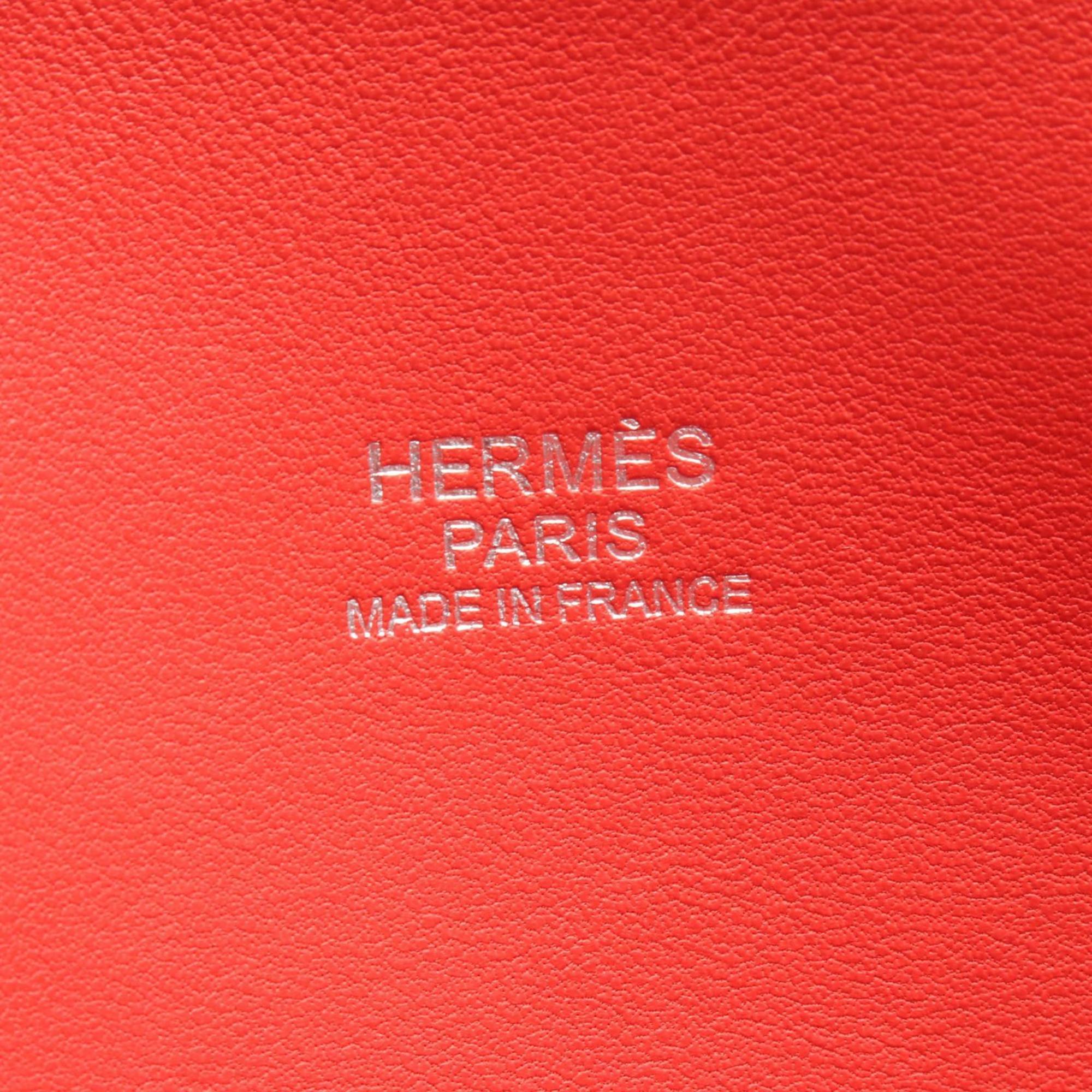 Hermes Red Color Rose Jaipur Leather Handbag (Pre-Owned)