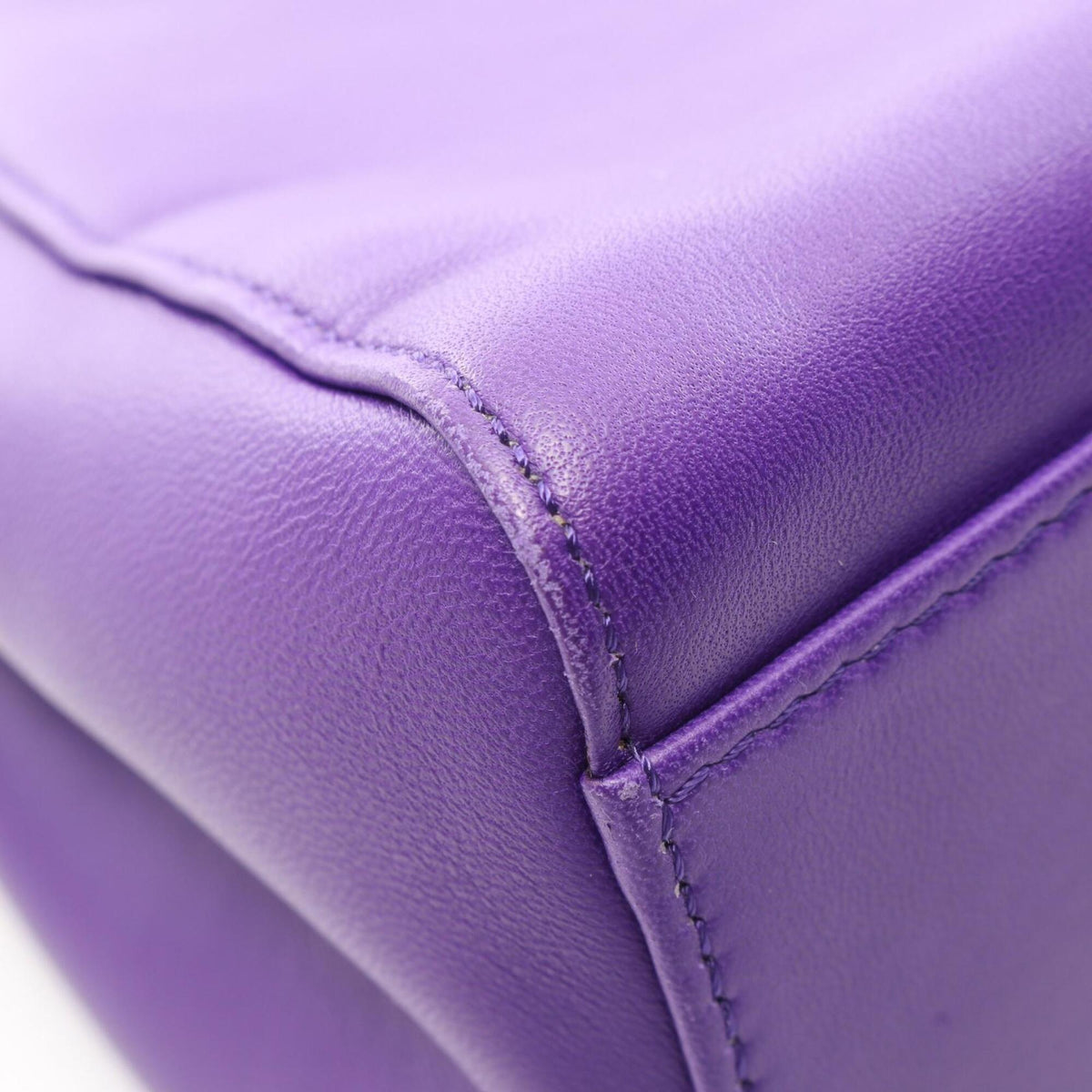 Fendi Purple Leather Handbag (Pre-Owned)