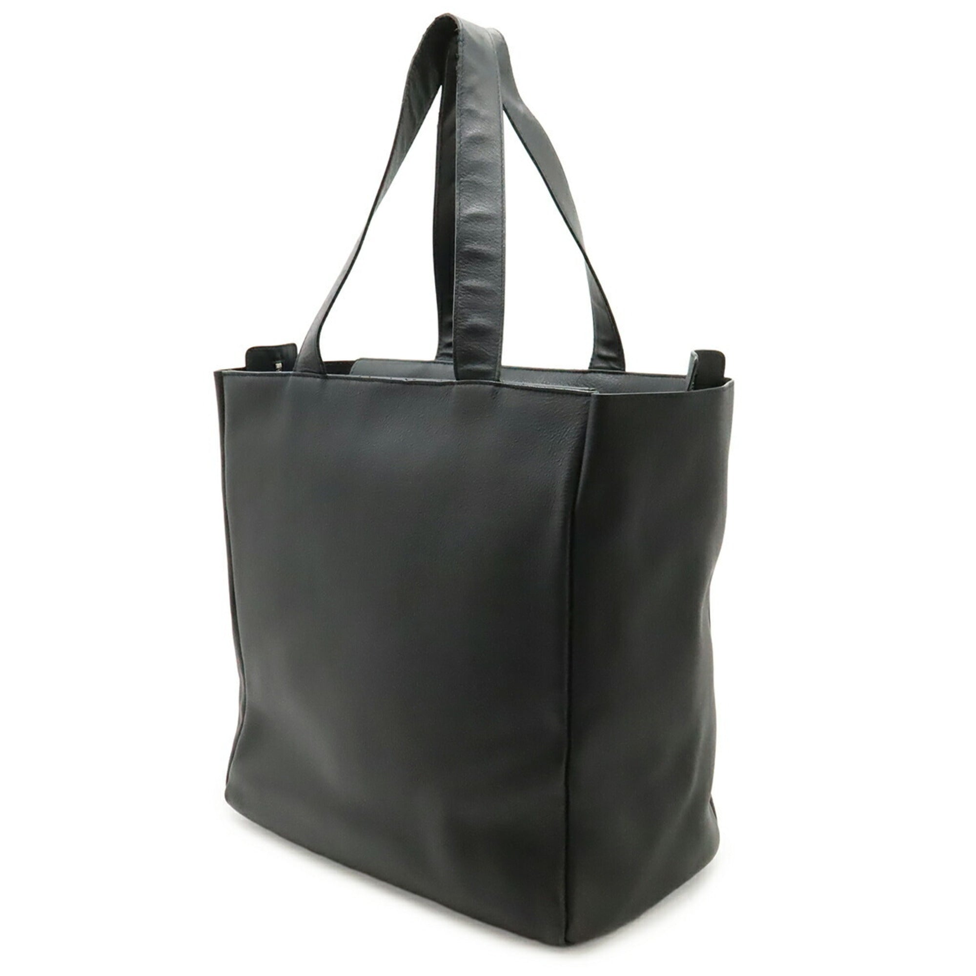 Balenciaga Black Leather Shoulder Bag Tote Bag (Pre-Owned)