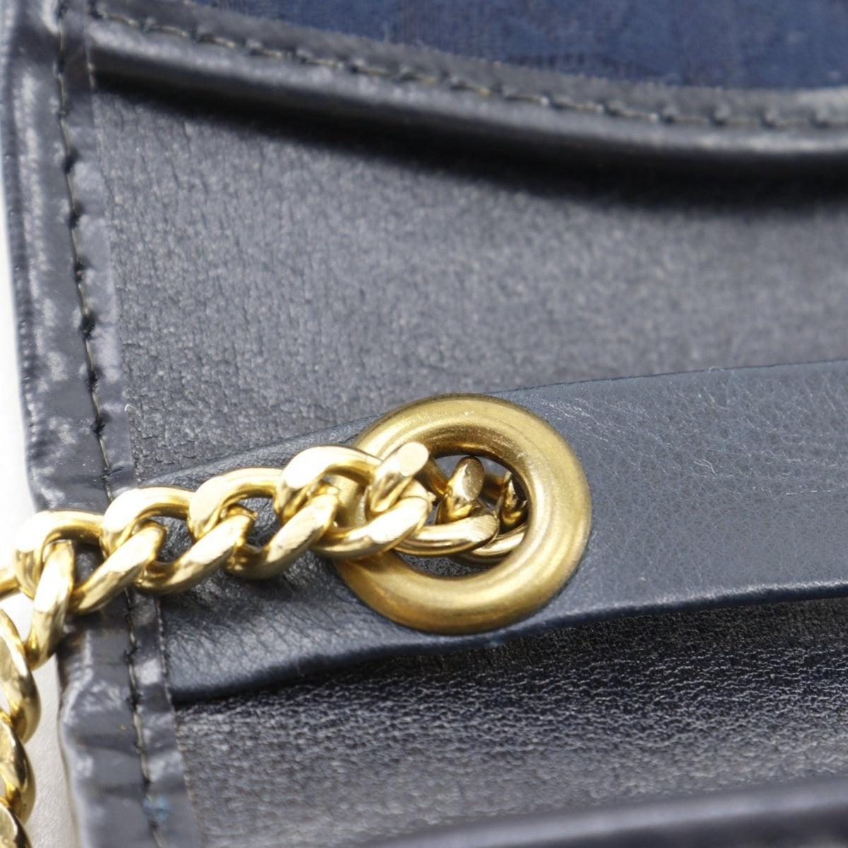 Christian Dior Navy Canvas Shoulder Bag (Pre-Owned)