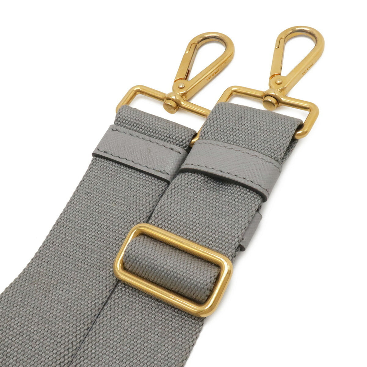 Prada Canapa Light Gray Canvas Handbag Shoulder Bag Tote Bag (Pre-Owned)