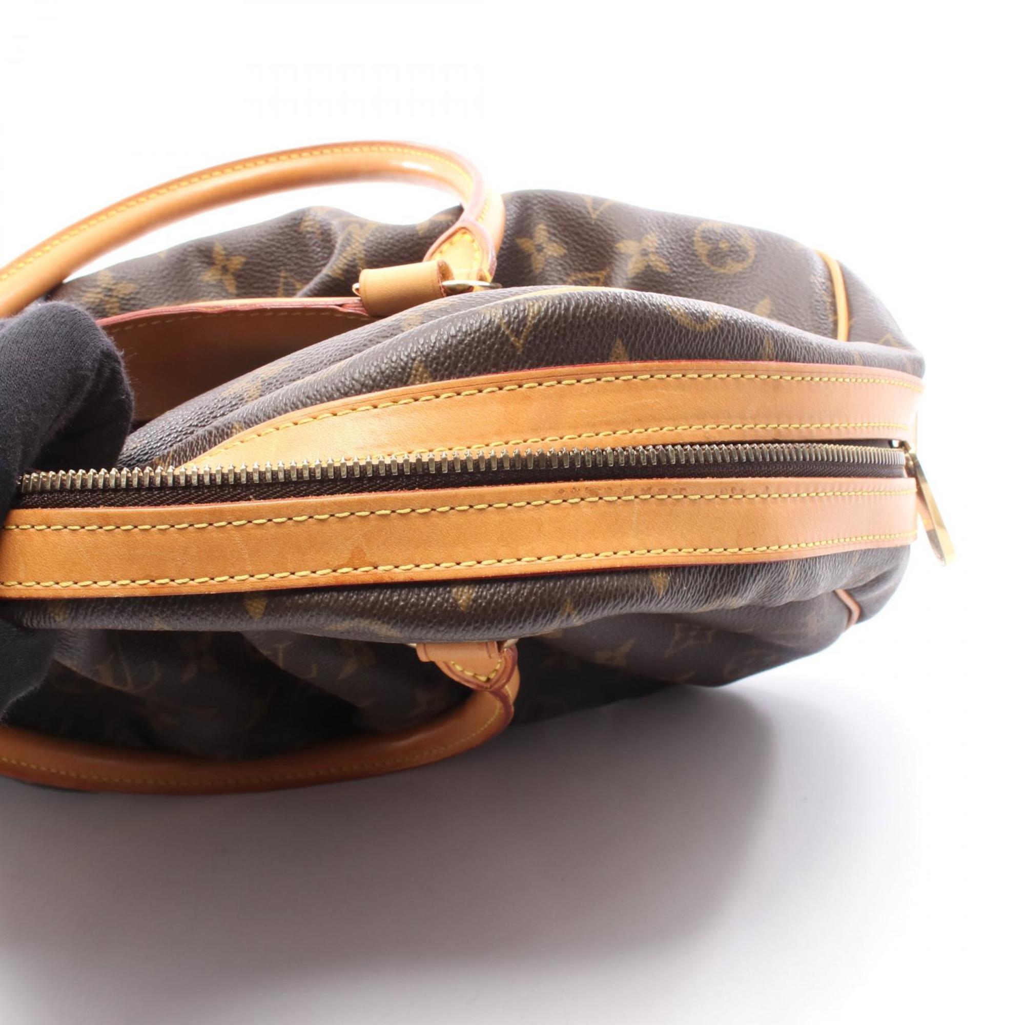 Louis Vuitton Brown Coated Canvas Leather Handbag (Pre-Owned)