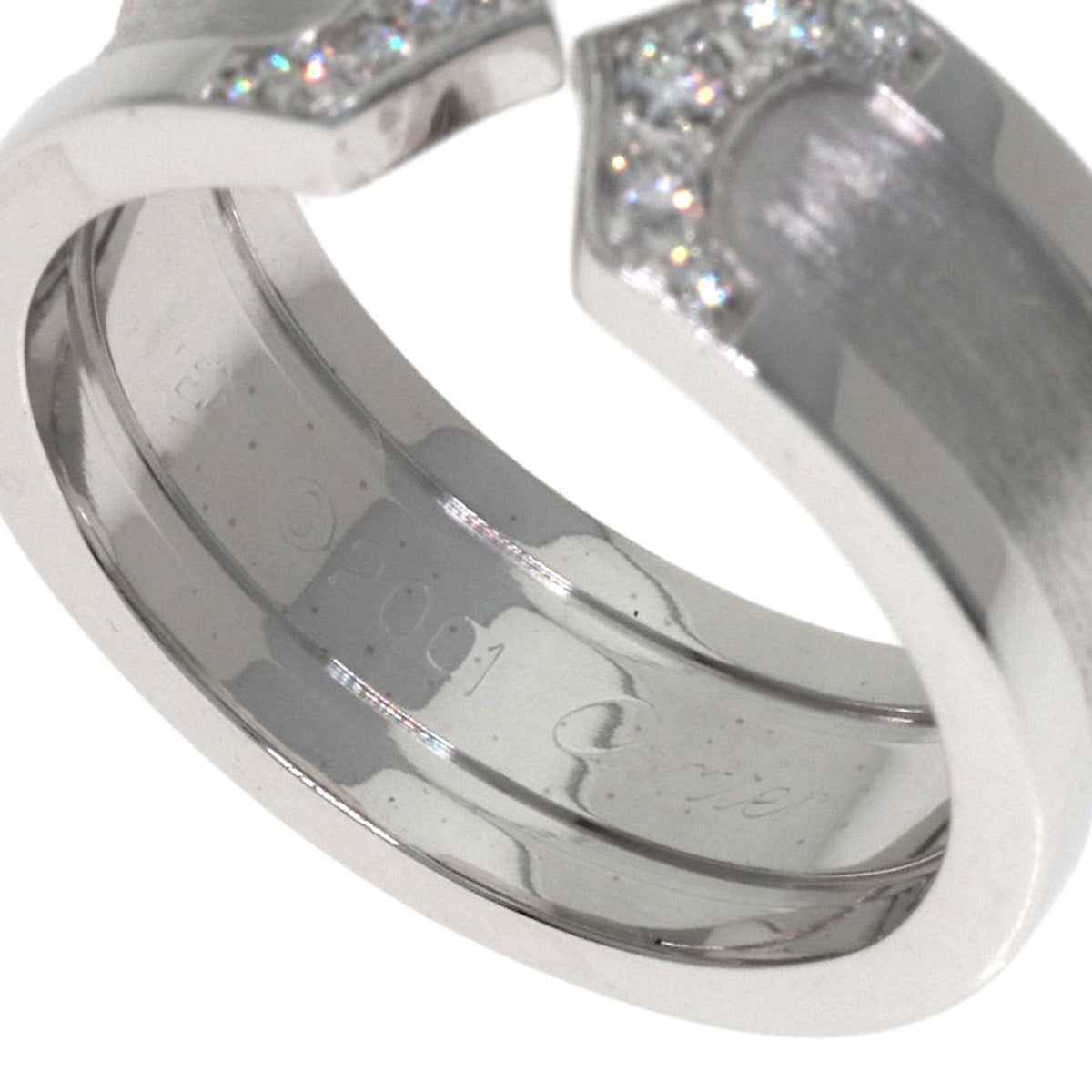 Cartier C2 White White Gold (18K) Band Ring (Pre-Owned)