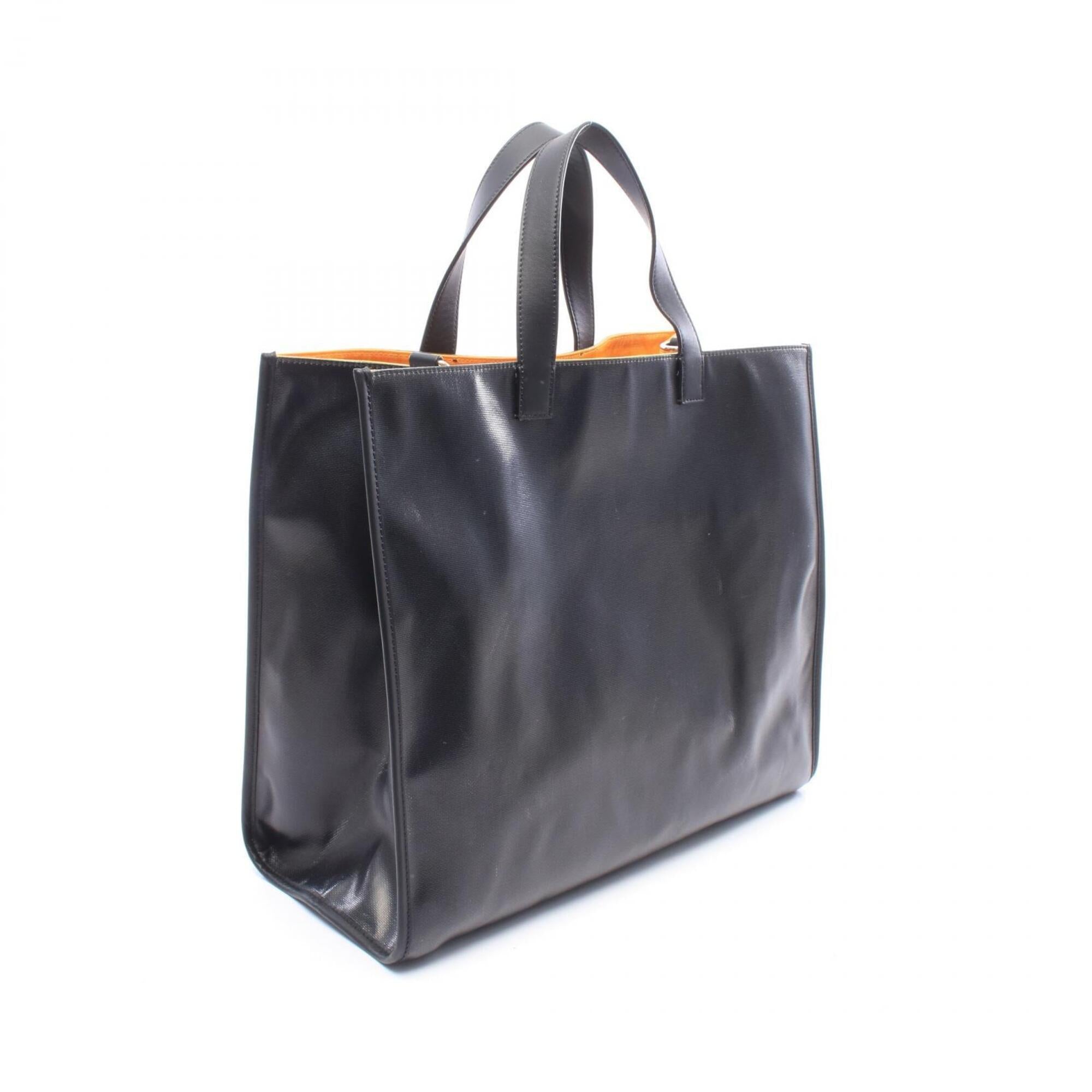 Fendi Black White Coated Canvas Handbag Tote Bag (Pre-Owned)