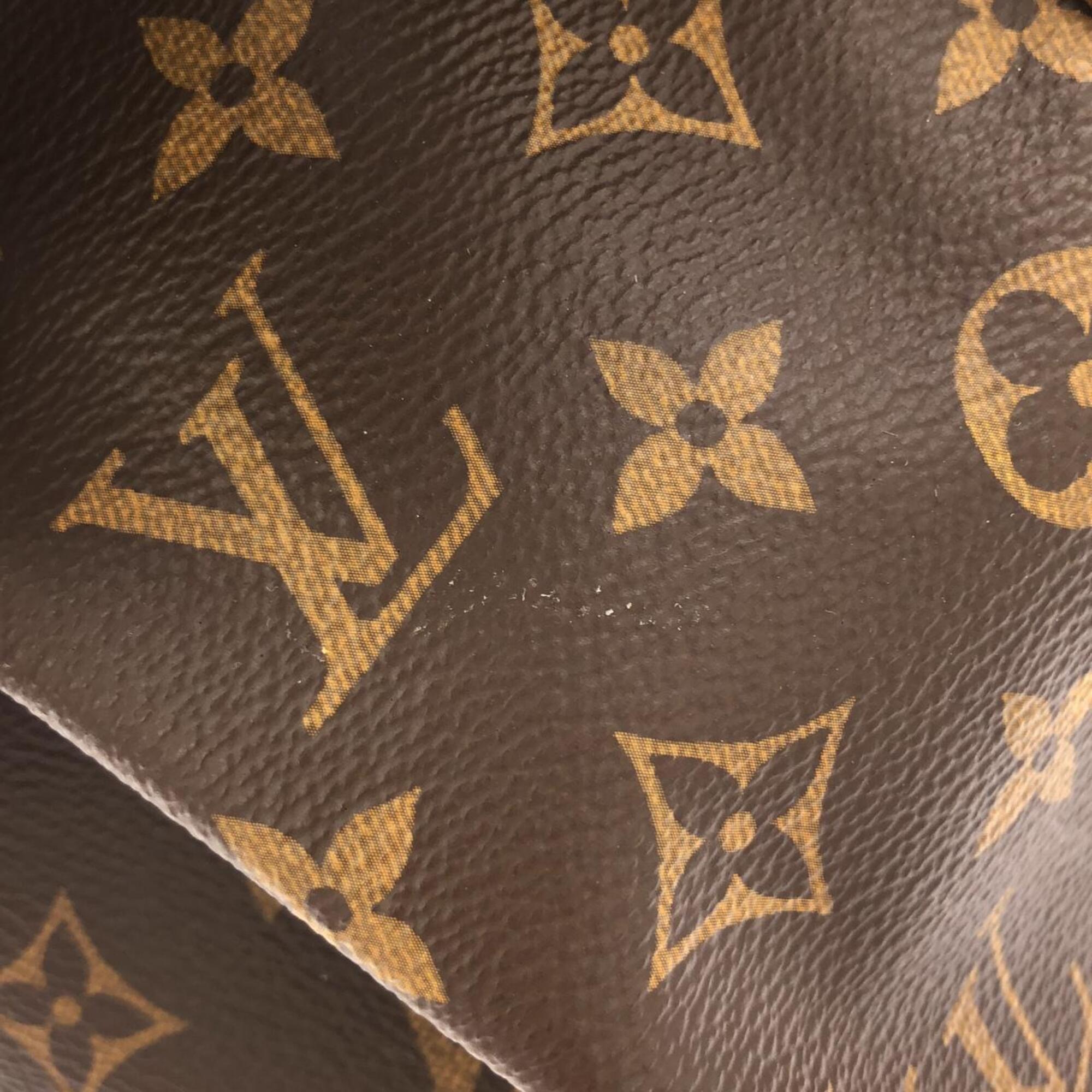 Louis Vuitton Monogram Marron Coated Canvas Handbag Pouch (Pre-Owned)