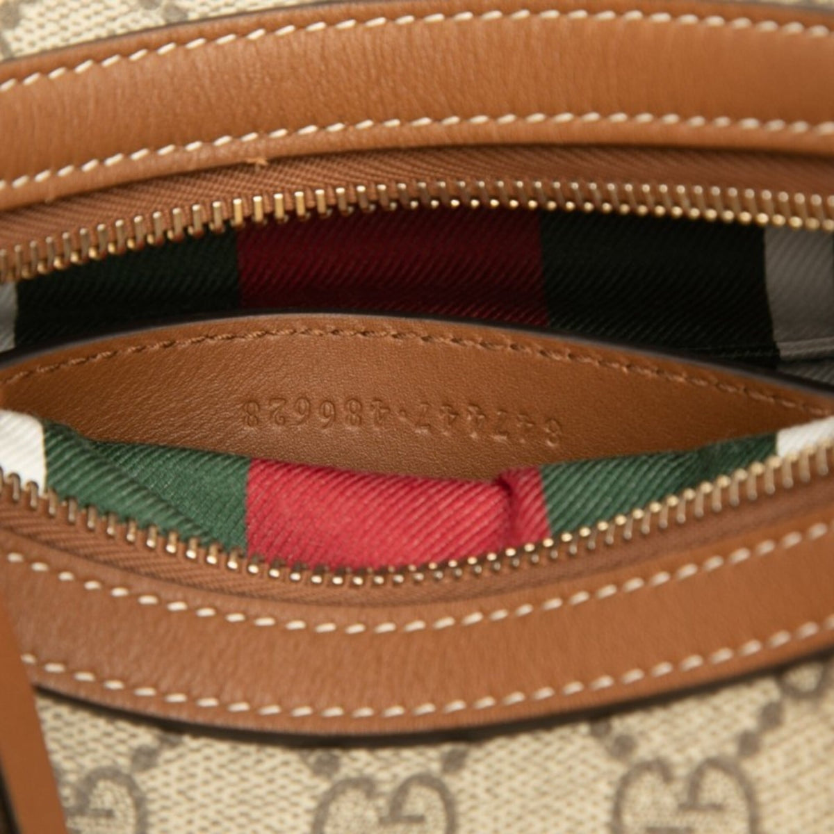Gucci Beige Brown Pvc Handbag Shoulder Bag (Pre-Owned)
