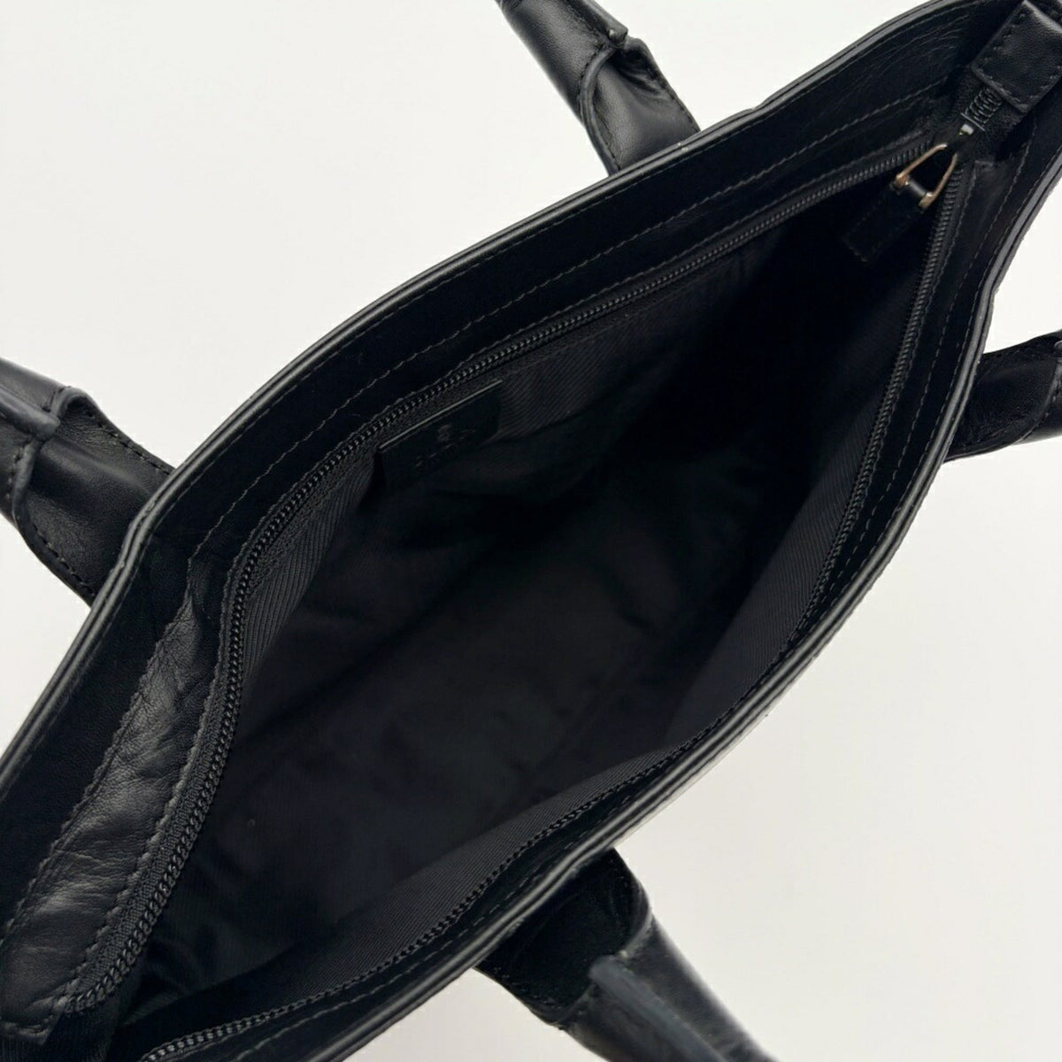 Gucci Gg Canvas Black Gg Canvas Leather Tote Bag (Pre-Owned)