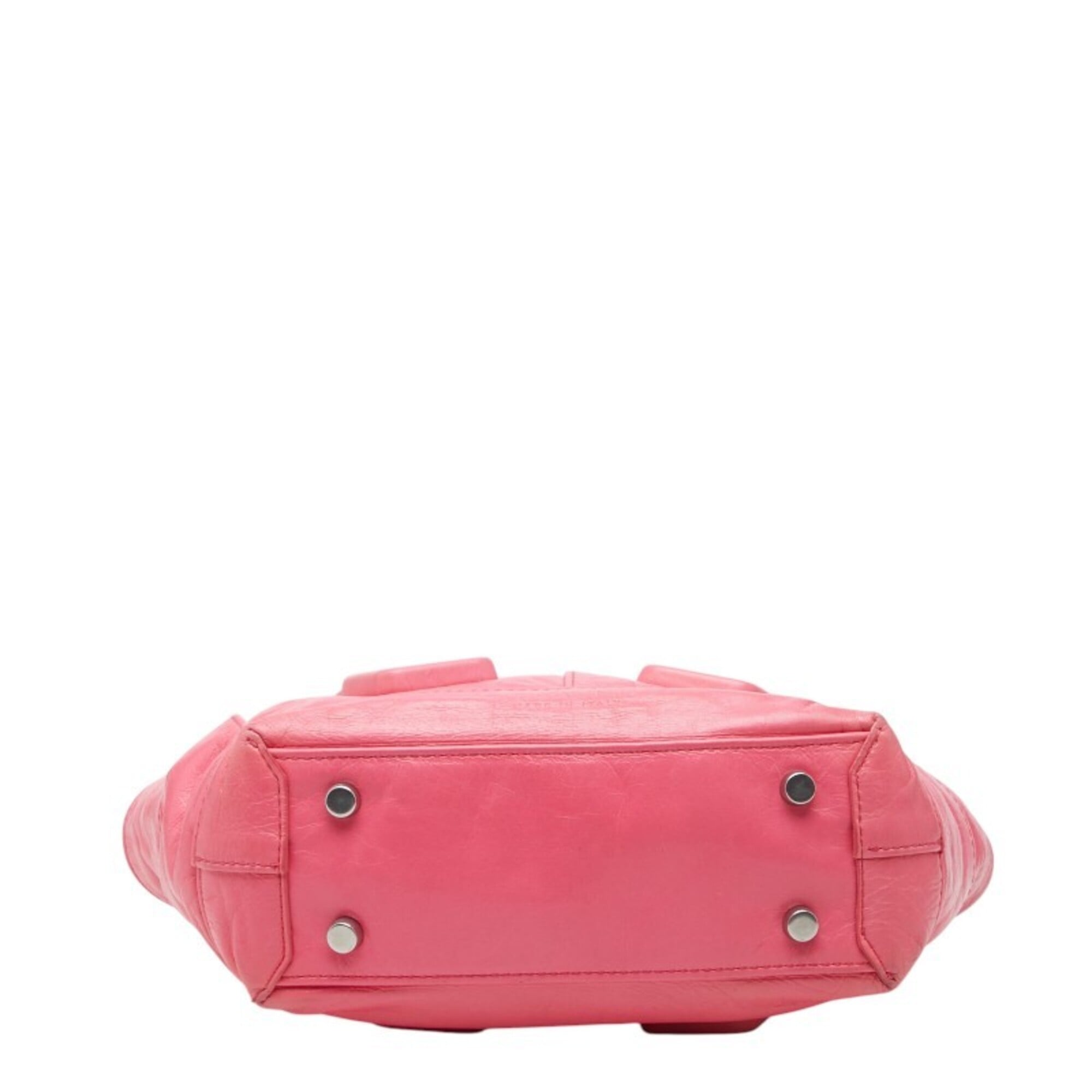 Bottega Veneta Pink Leather Handbag Shoulder Bag (Pre-Owned)