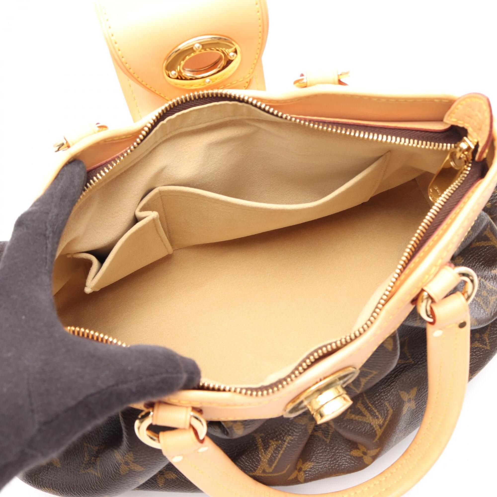 Louis Vuitton Brown Coated Canvas Leather Handbag (Pre-Owned)