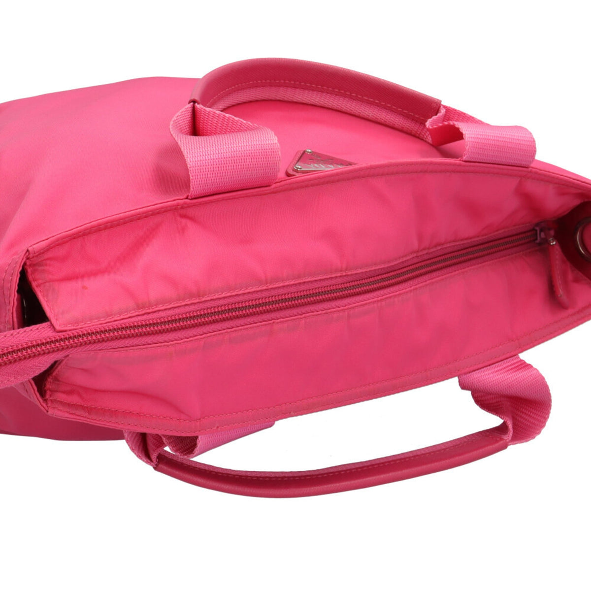Prada Fuxia Pink Nylon Handbag Shoulder Bag (Pre-Owned)