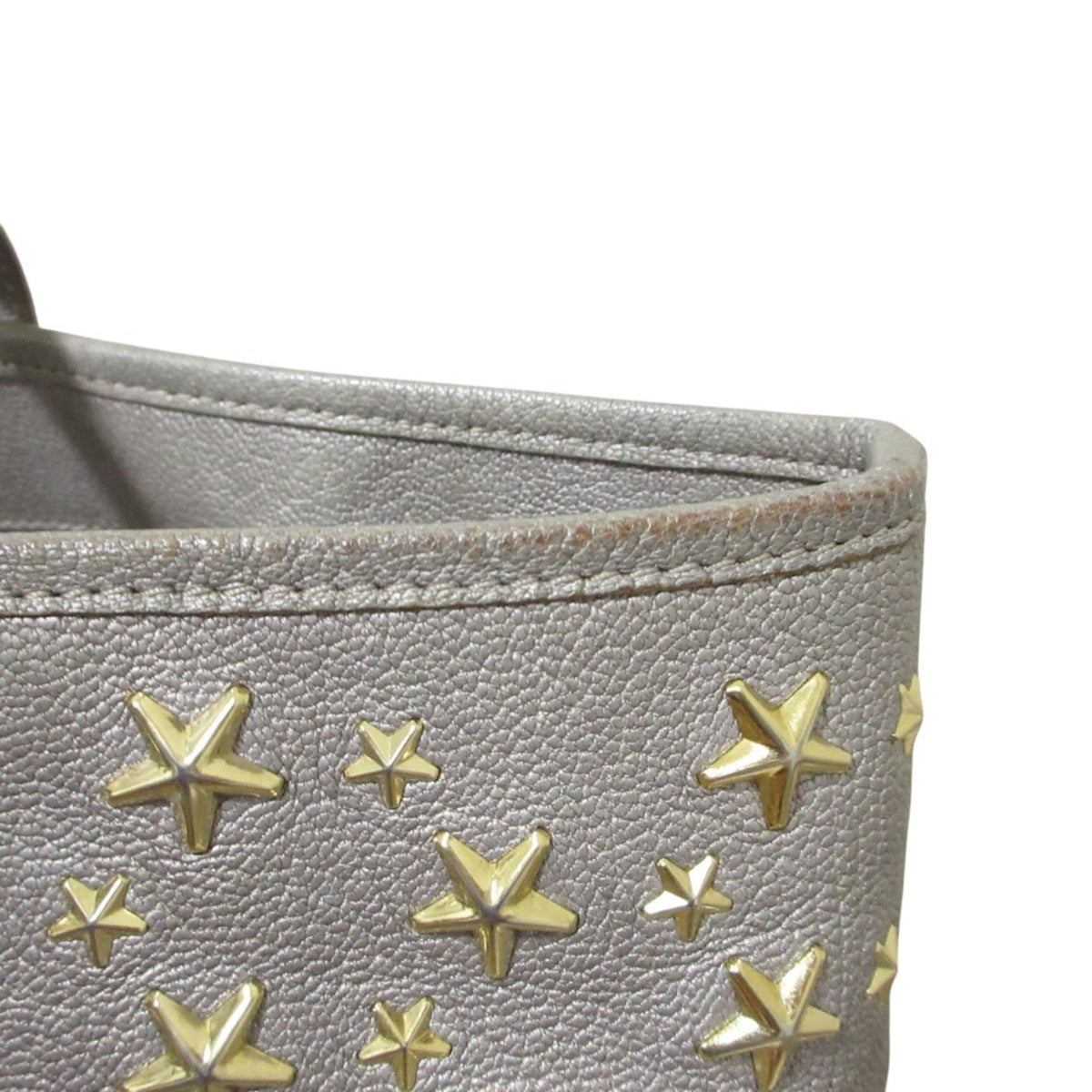 Jimmy Choo Silver Leather Tote Bag (Pre-Owned)