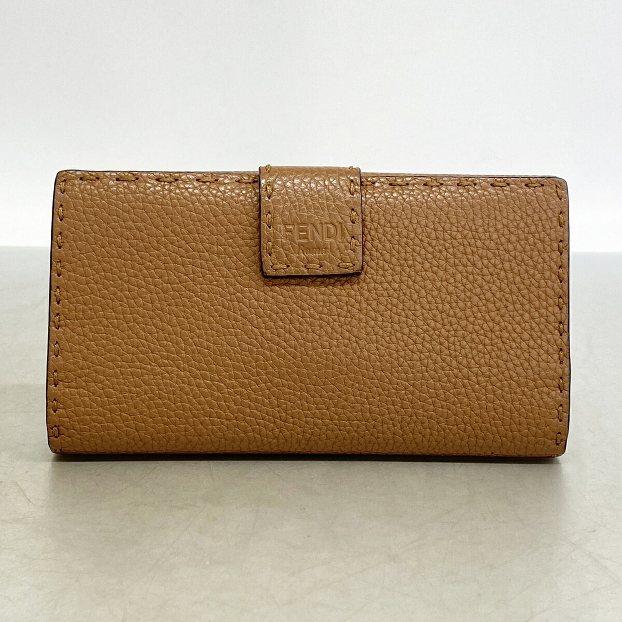 Fendi Brown Leather Long Wallet (Bi-Fold) (Pre-Owned)