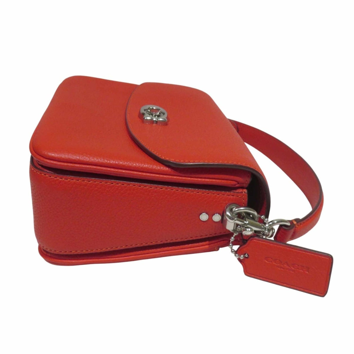 Coach Red Color Leather Shoulder Bag (Pre-Owned)
