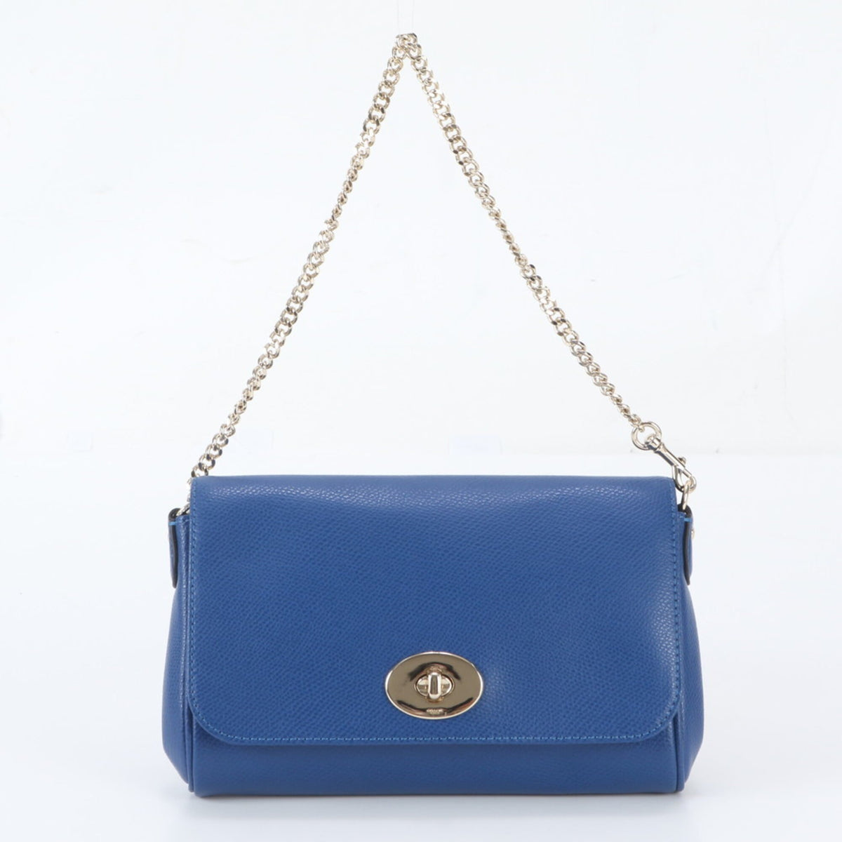 Coach Blue Leather Handbag Shoulder Bag Tote Bag (Pre-Owned)
