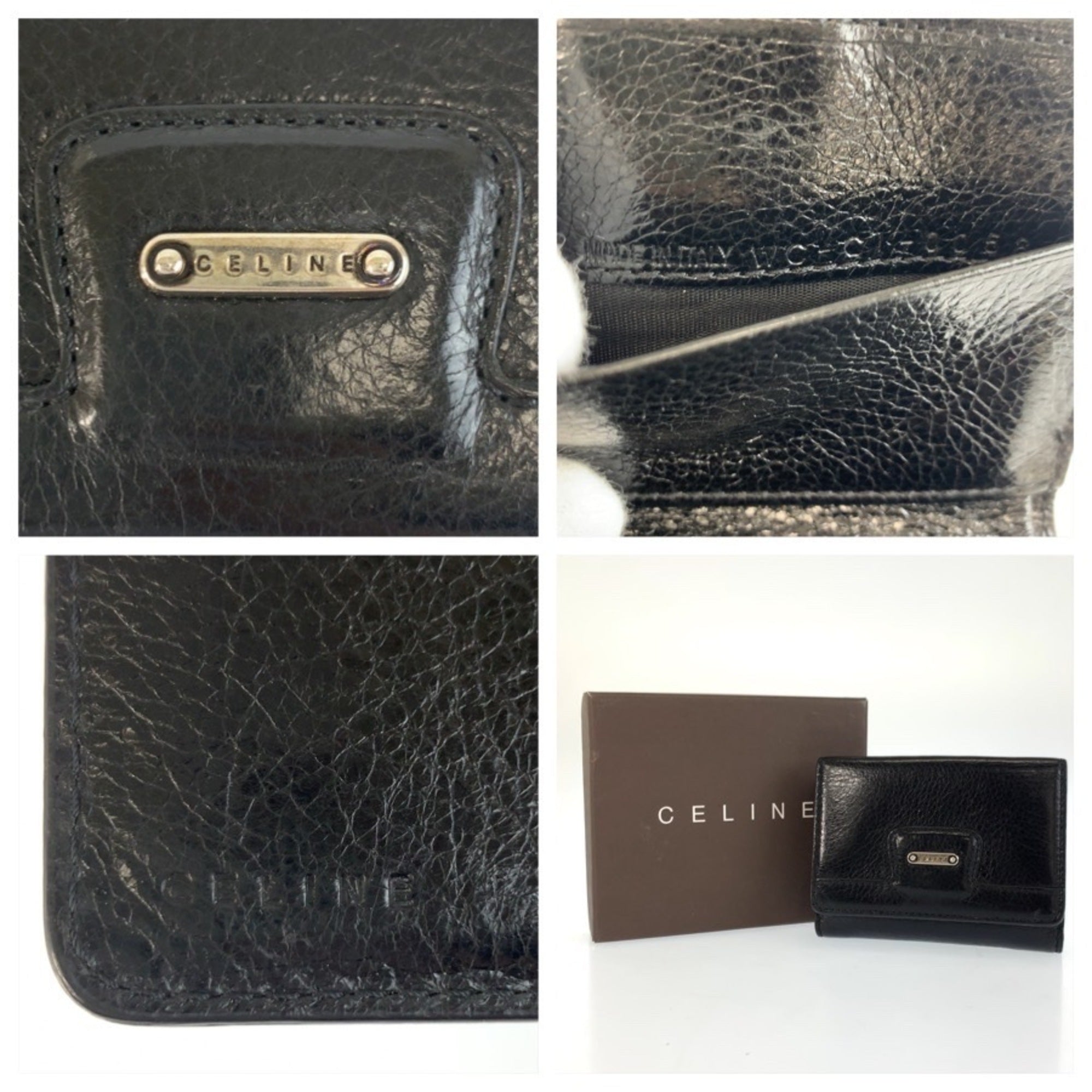 Celine Black Leather Wallet (Bi-Fold) (Pre-Owned)