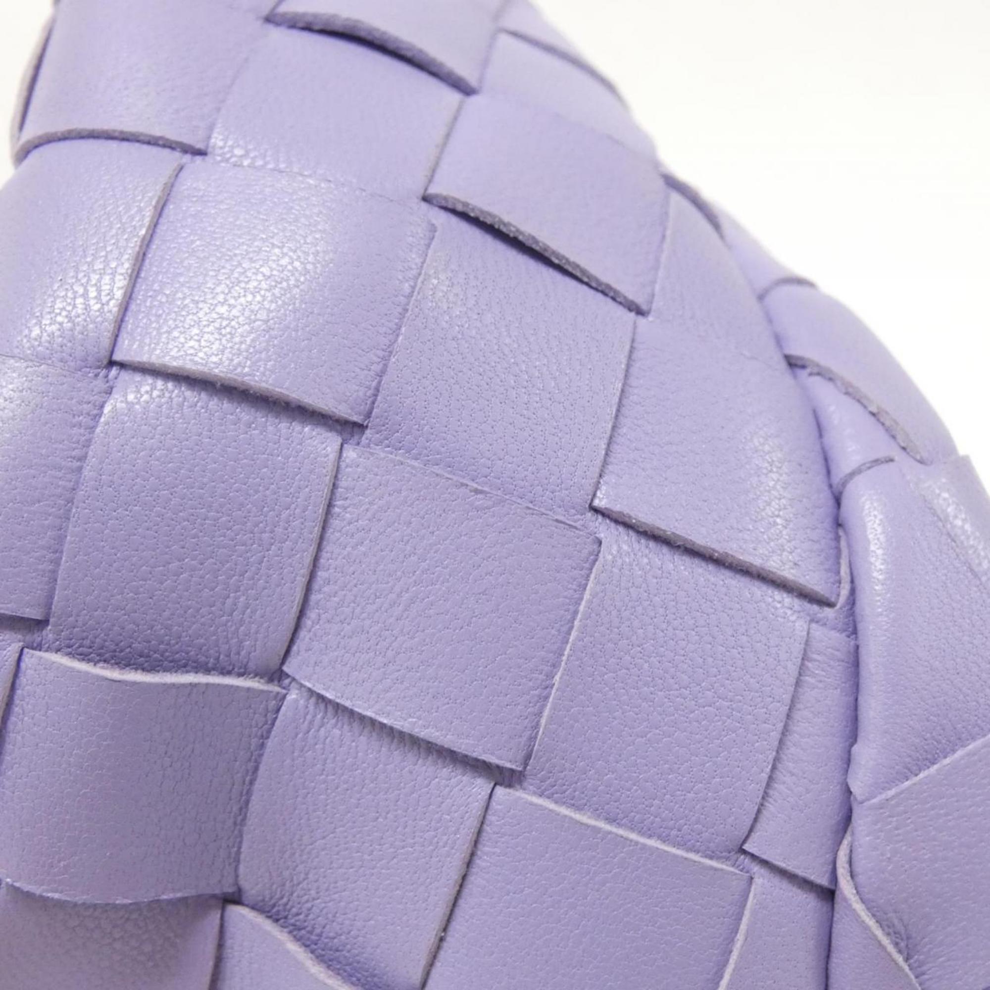 Bottega Veneta Purple Leather Handbag (Pre-Owned)
