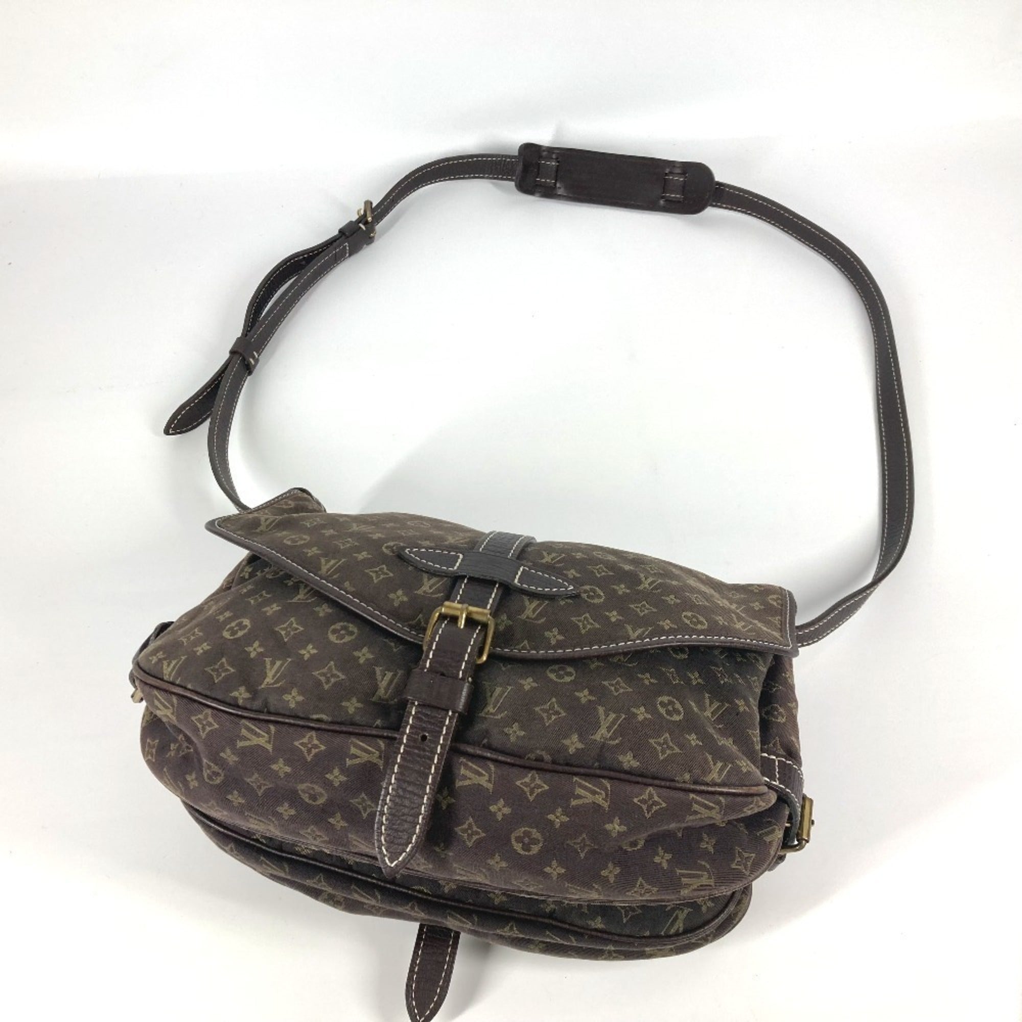 Louis Vuitton Brown Fusain Monogram Mini Lin Shoulder Bag (Pre-Owned)