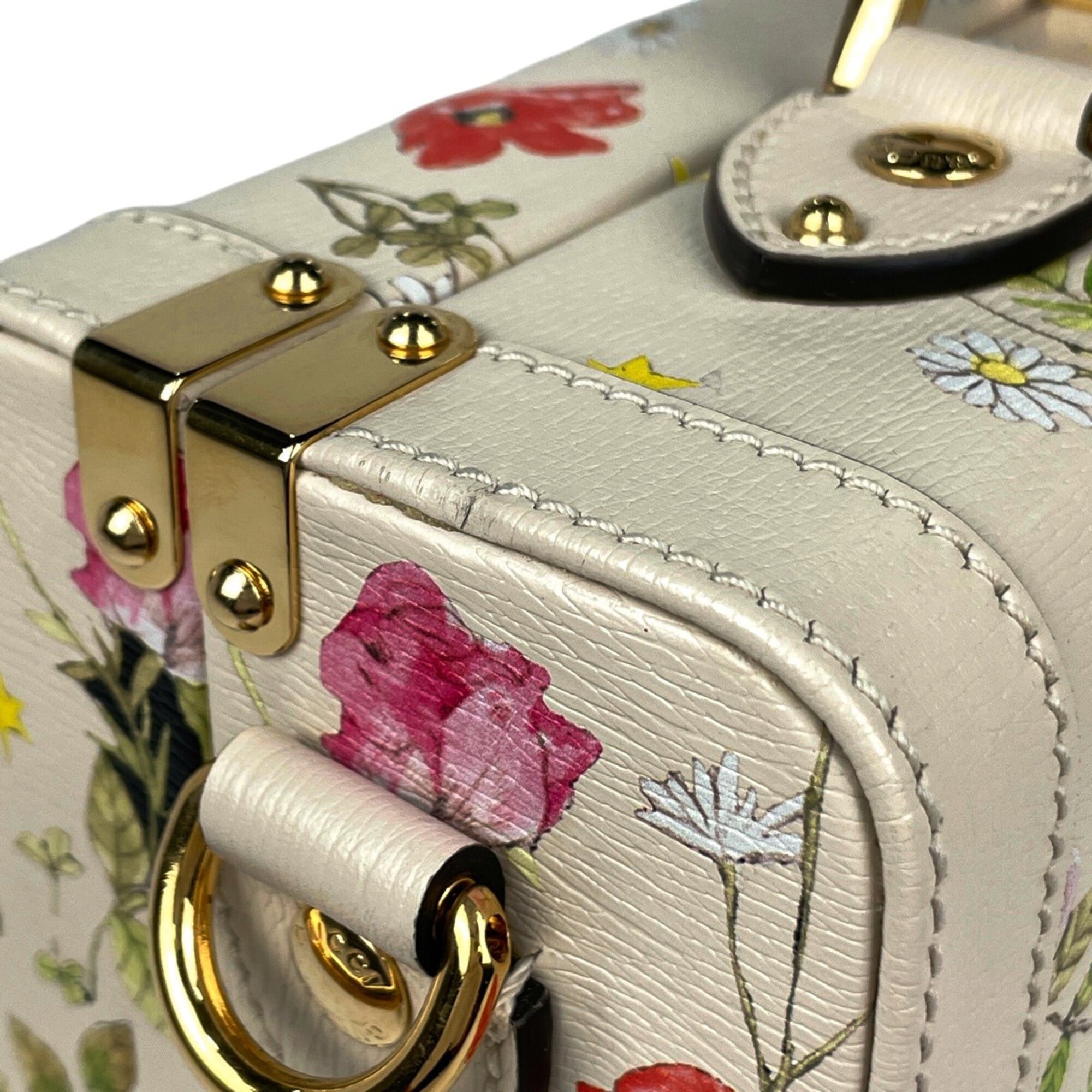 Gucci Ivory Multi-Color Leather Handbag Shoulder Bag (Pre-Owned)
