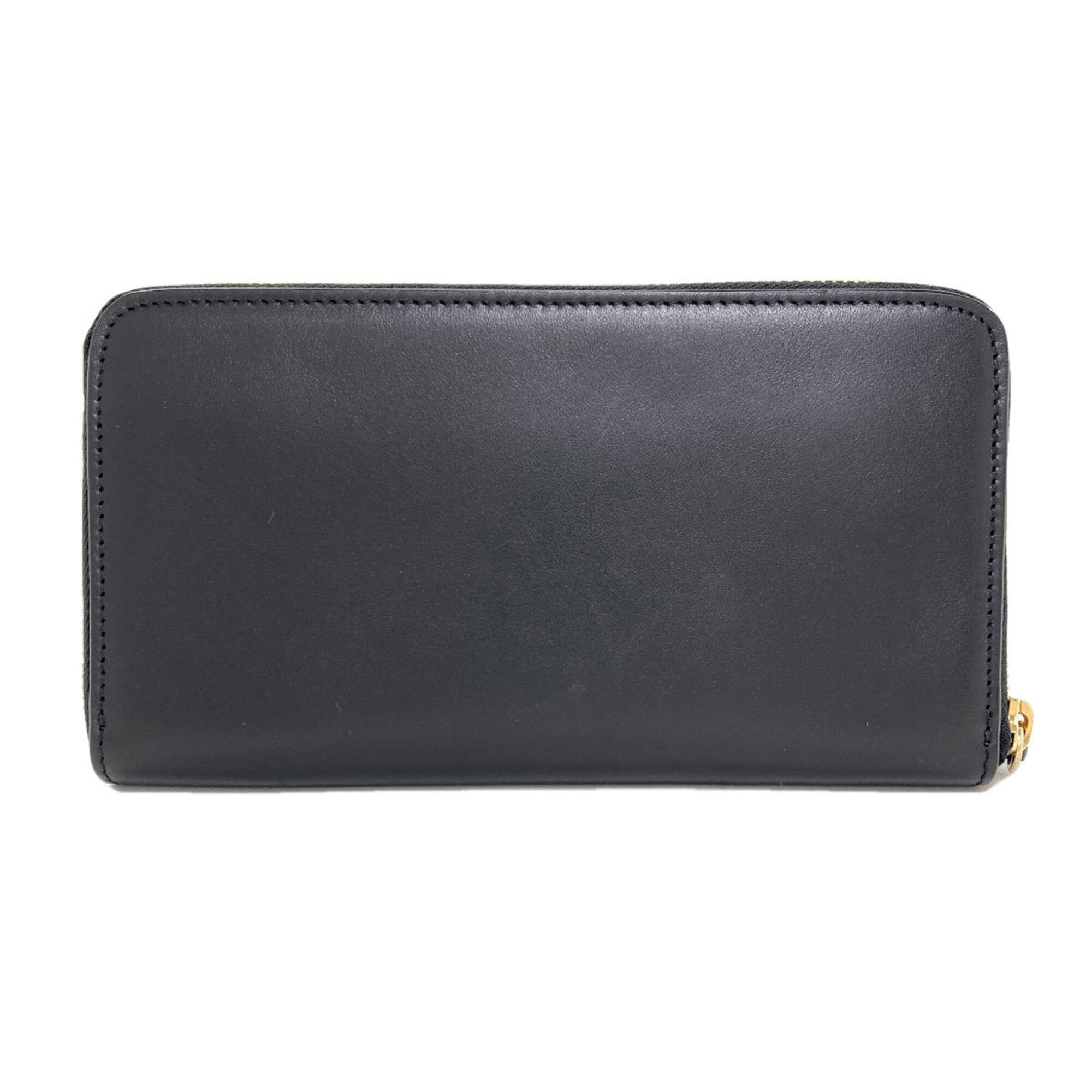 Jimmy Choo Black Leather Long Wallet (Bi-Fold) (Pre-Owned)