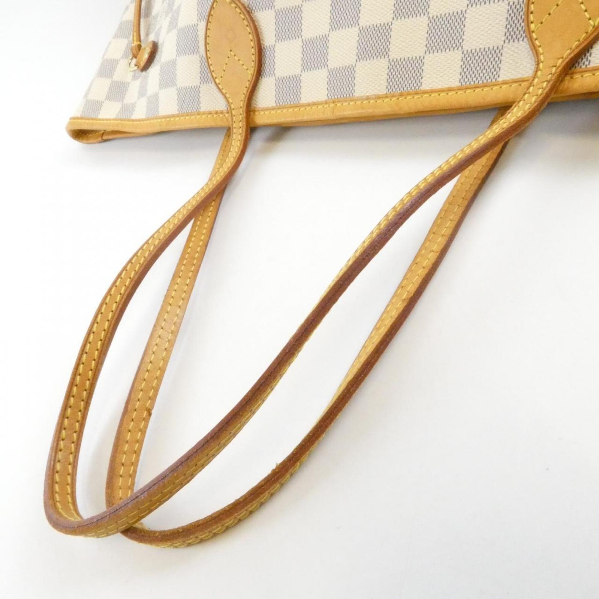 Louis Vuitton Azur White Coated Canvas Handbag (Pre-Owned)