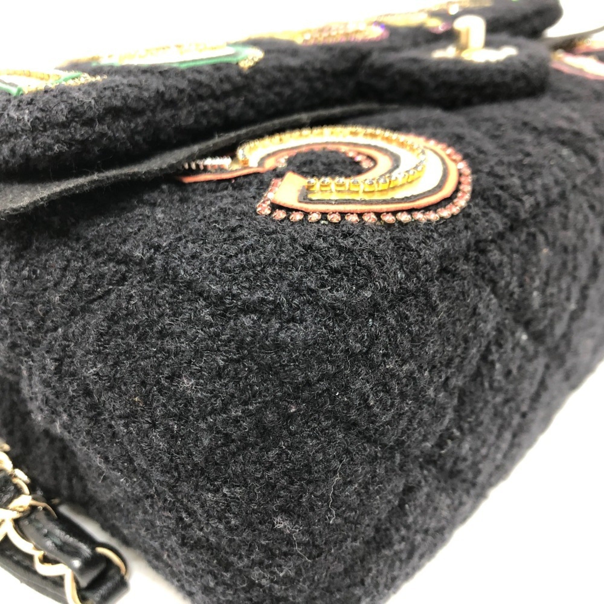 Chanel Black Canvas Shoulder Bag (Pre-Owned)