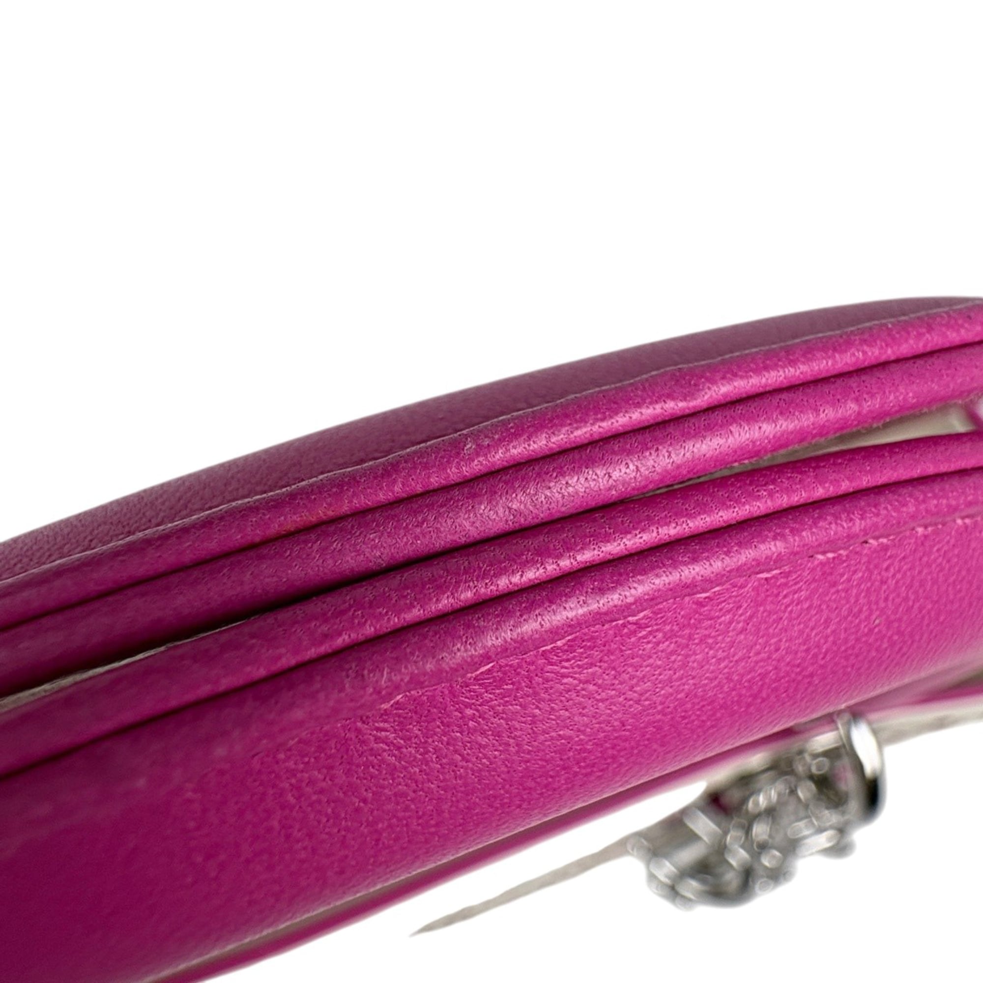 Christian Dior Pink White Leather Handbag (Pre-Owned)