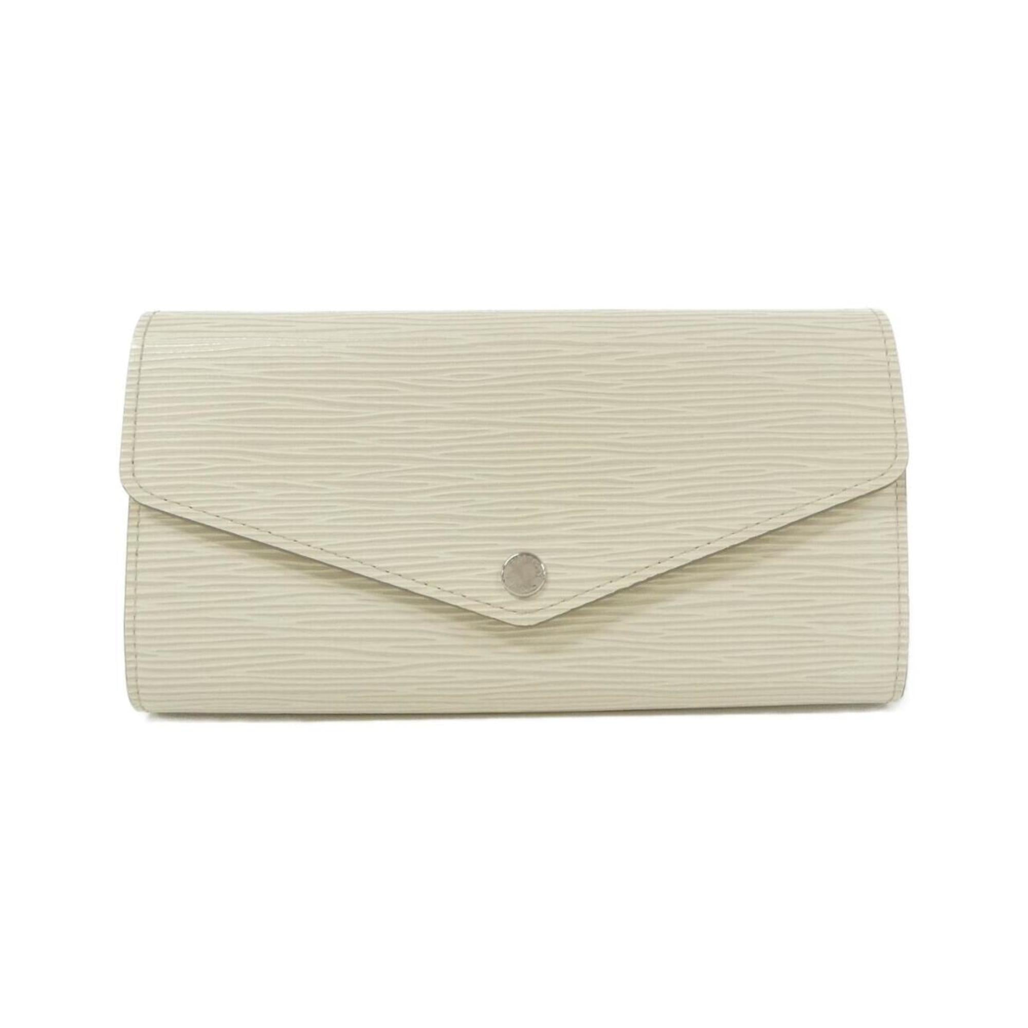 Louis Vuitton Lv Off White Leather Long Wallet (Bi-Fold) (Pre-Owned)
